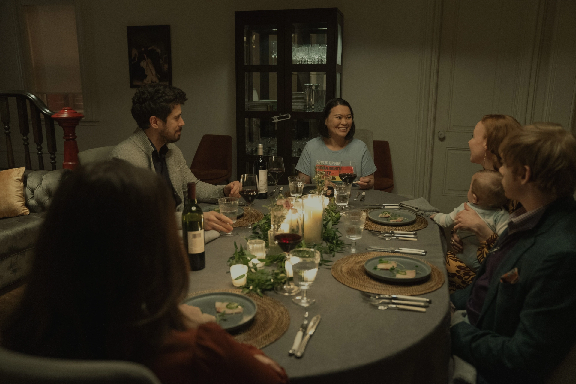 Lauren Ambrose, Rupert Grint, Toby Kebbell, Carmen M. Herlihy, and Nell Tiger Free in Servant: Fish (2022)