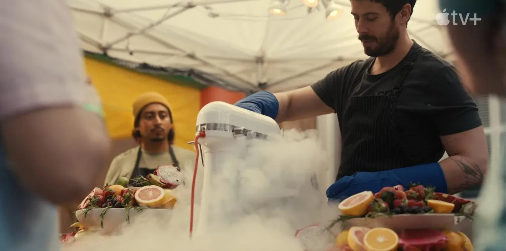 Toby Kebbell and Tony Revolori in Servant: Tiger (2022)