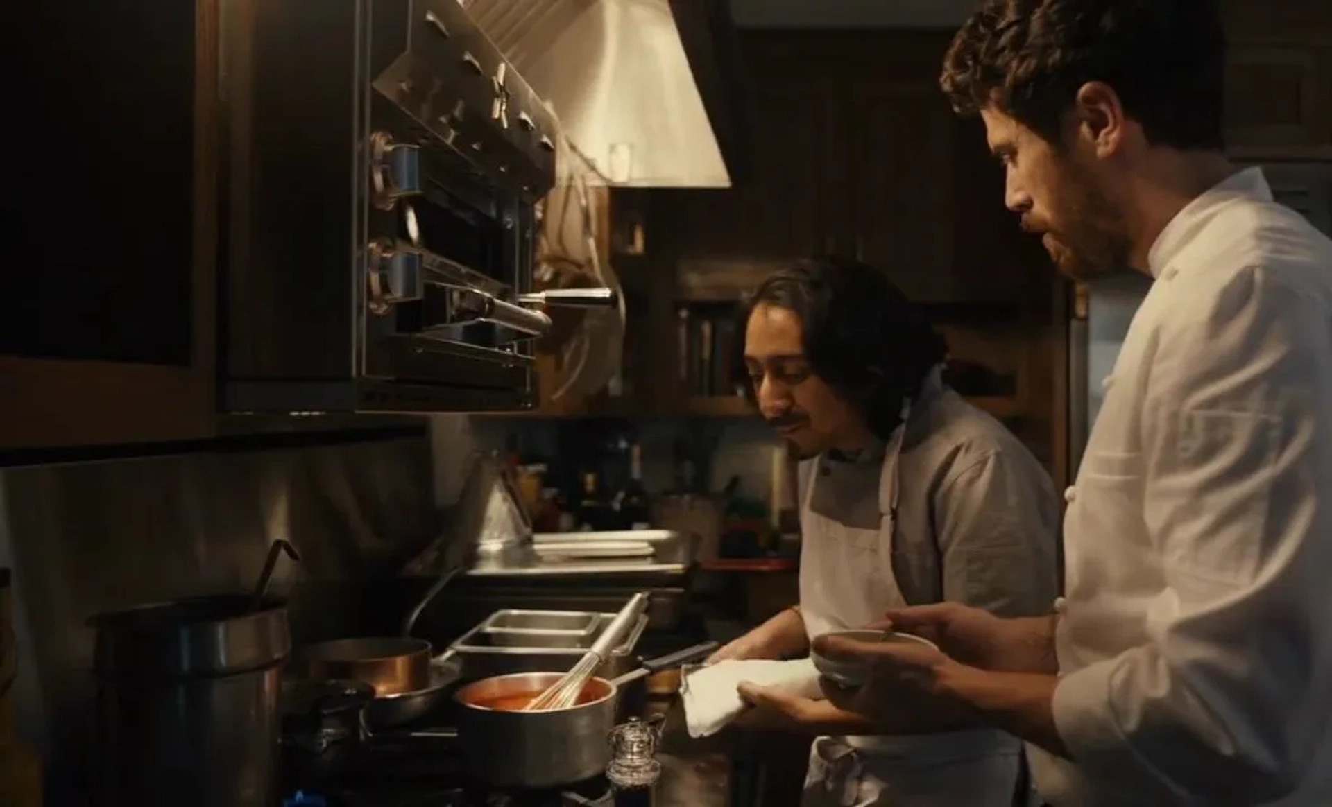 Toby Kebbell and Tony Revolori in Servant (2019)