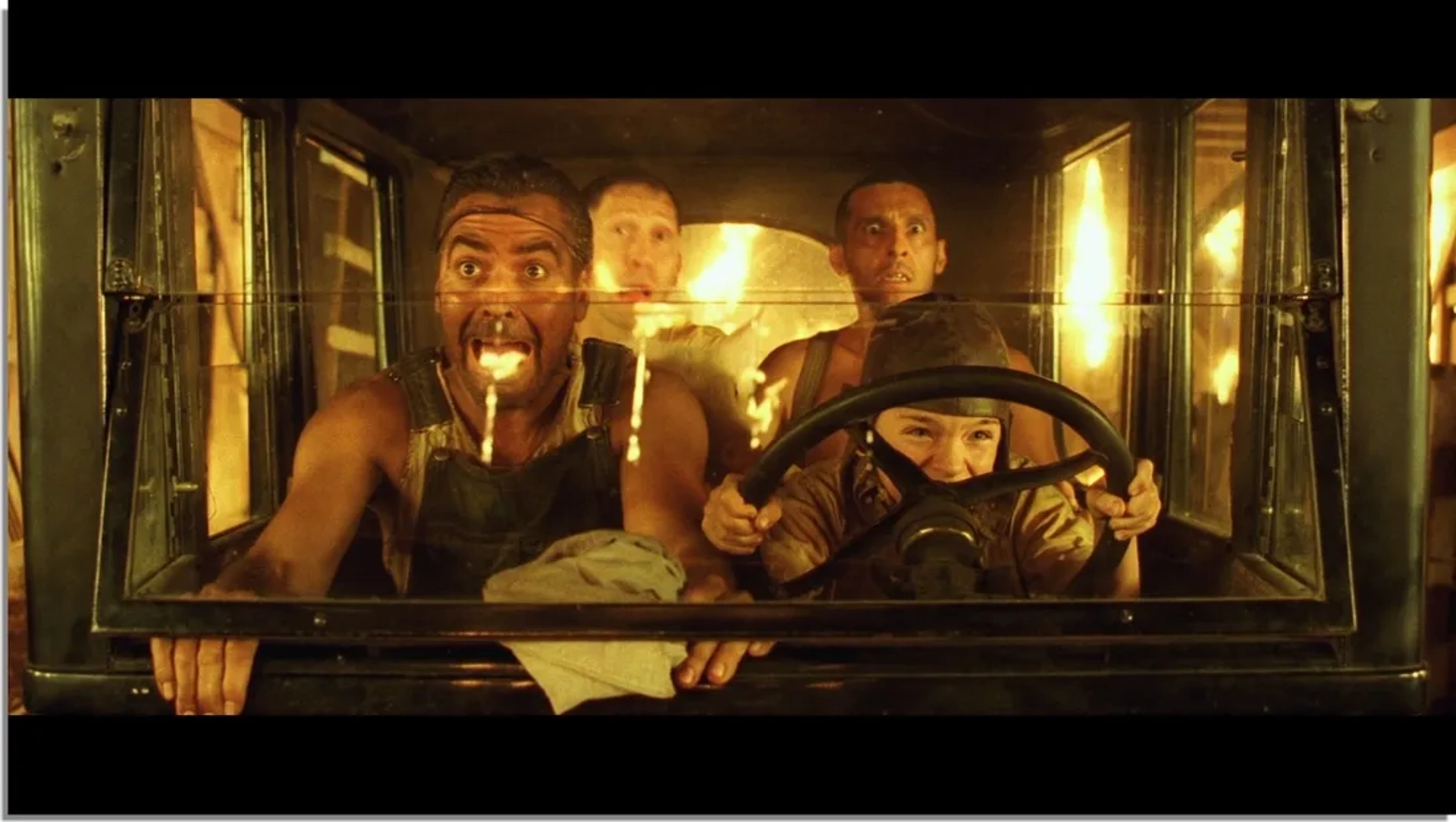 George Clooney, John Turturro, Quinn Gasaway, and Tim Blake Nelson in O Brother, Where Art Thou? (2000)