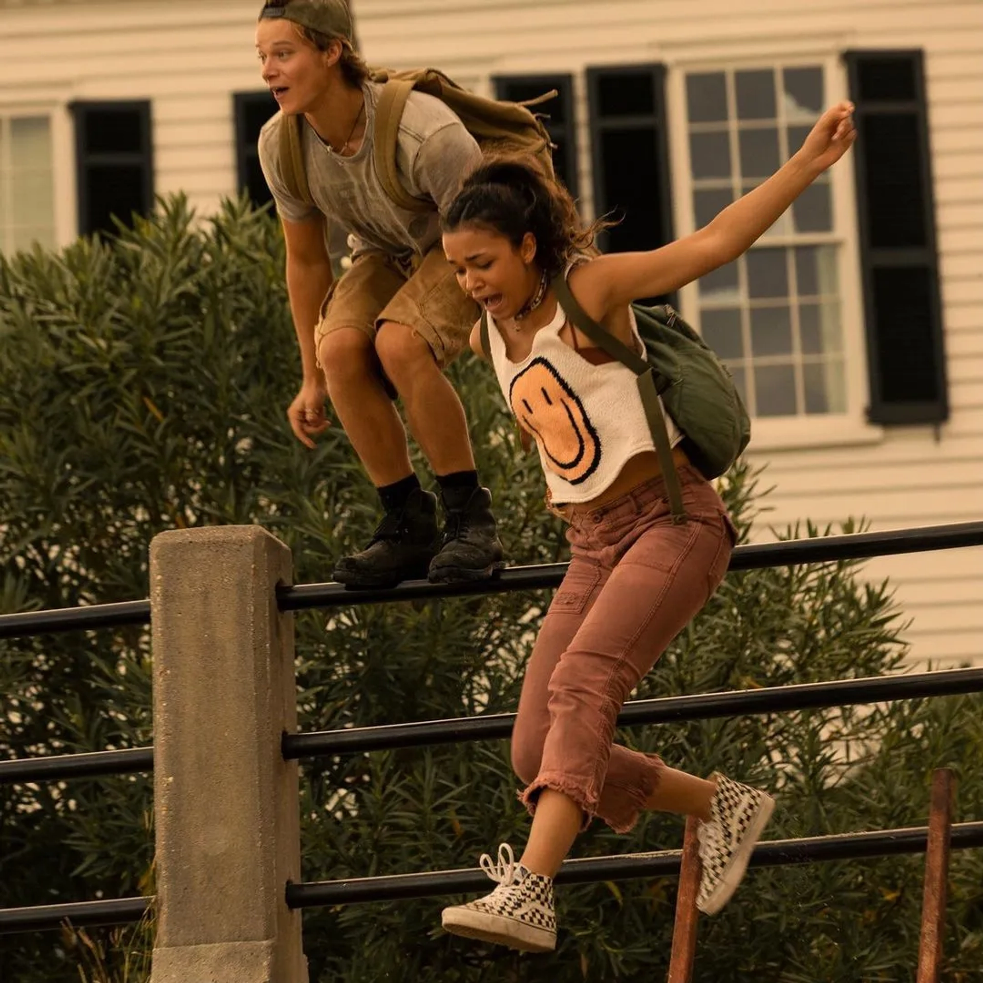 Madison Bailey and Rudy Pankow in Outer Banks (2020)