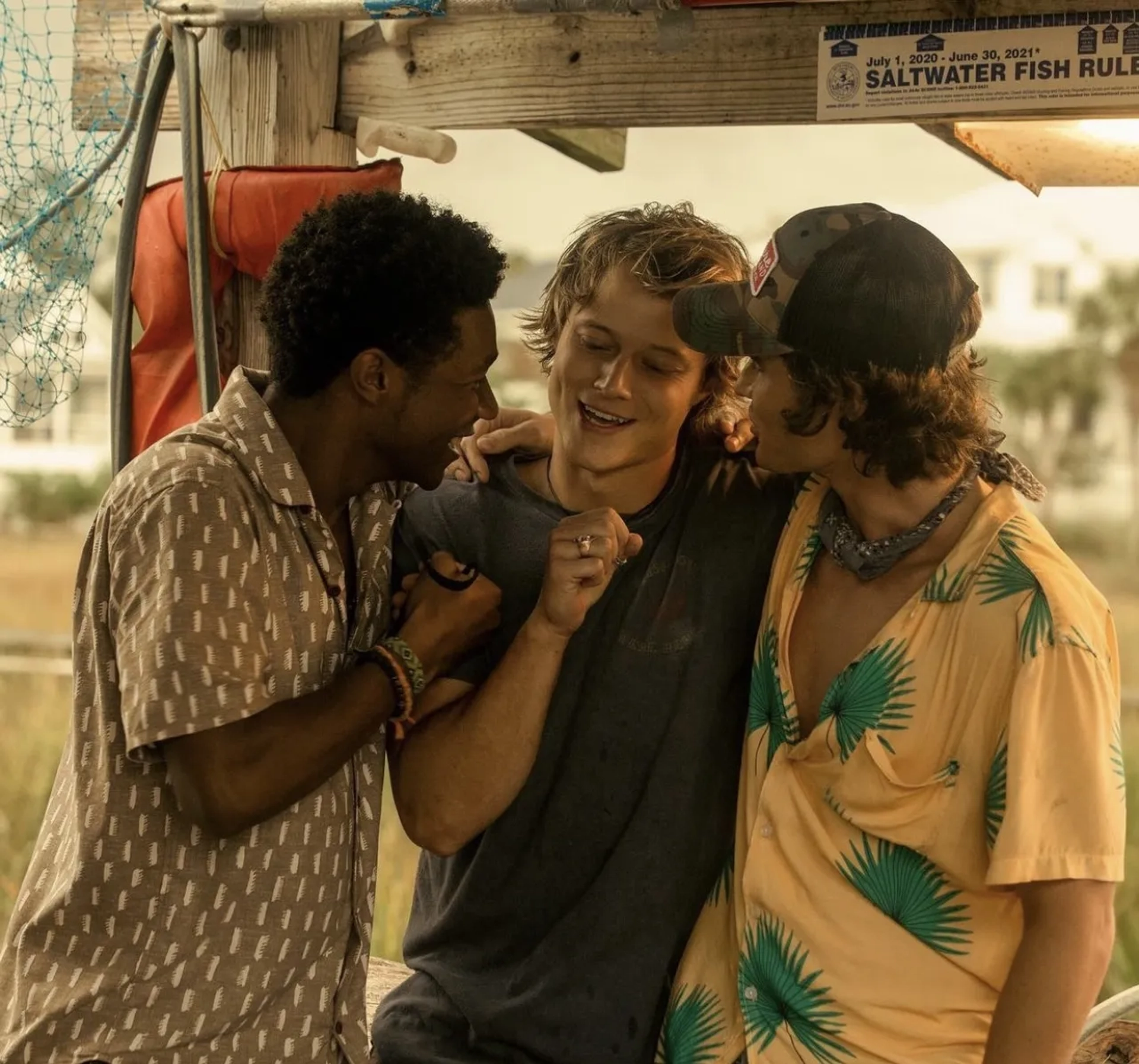 Still of Rudy Pankow, J.D., and Chase Stokes in Outer Banks