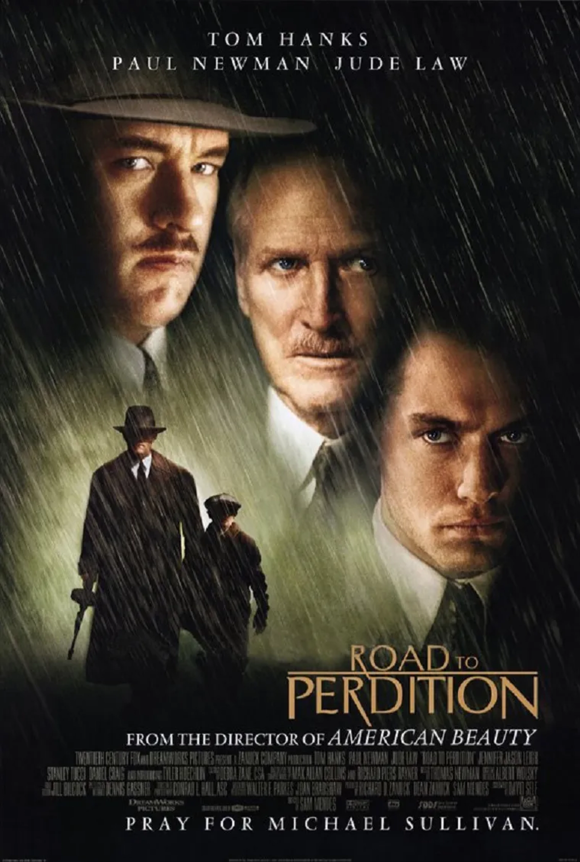 Paul Newman, Tom Hanks, Jude Law, and Tyler Hoechlin in Road to Perdition (2002)