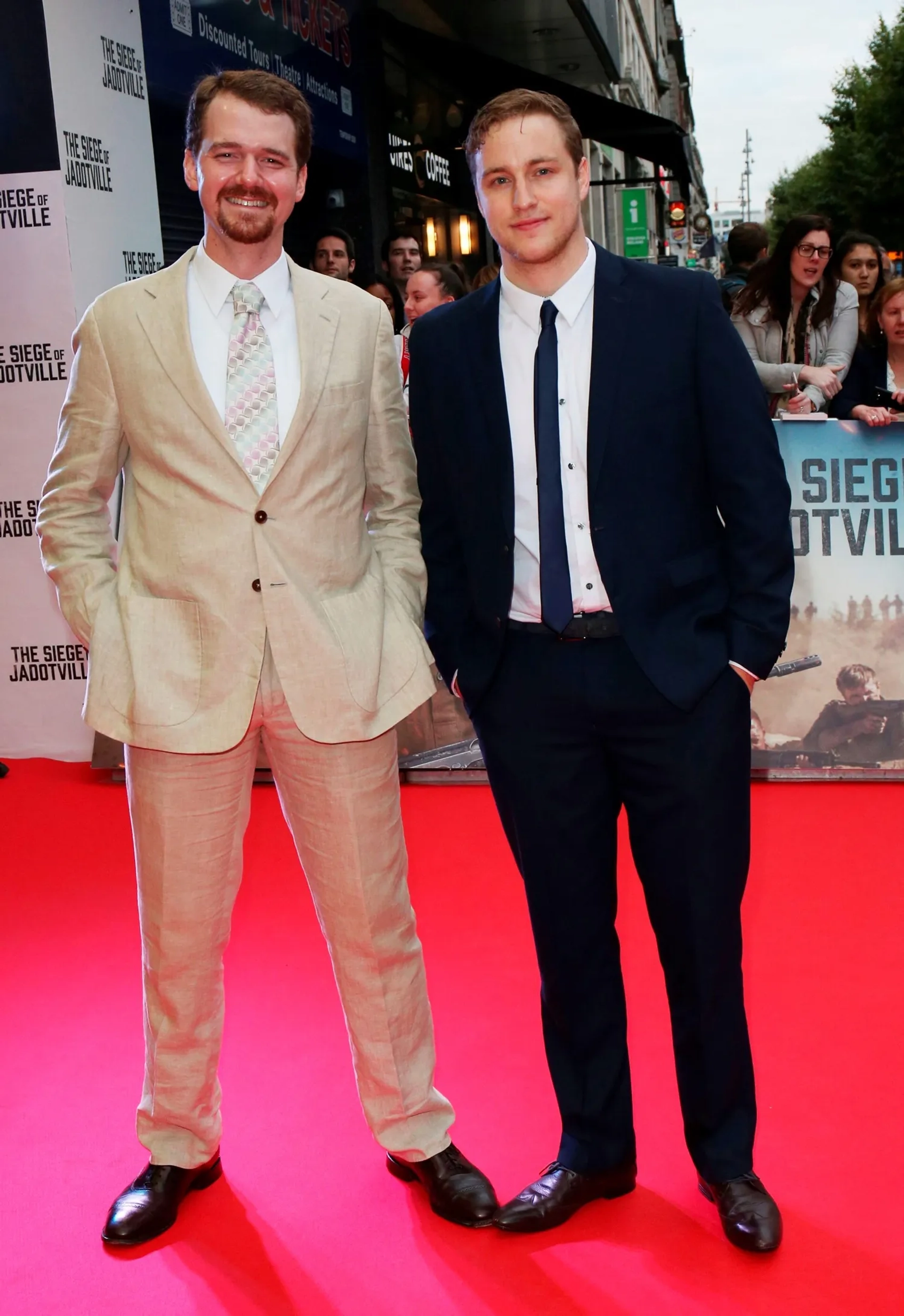 Conor Quinlan and Mike Bodie at an event for The Siege of Jadotville (2016)