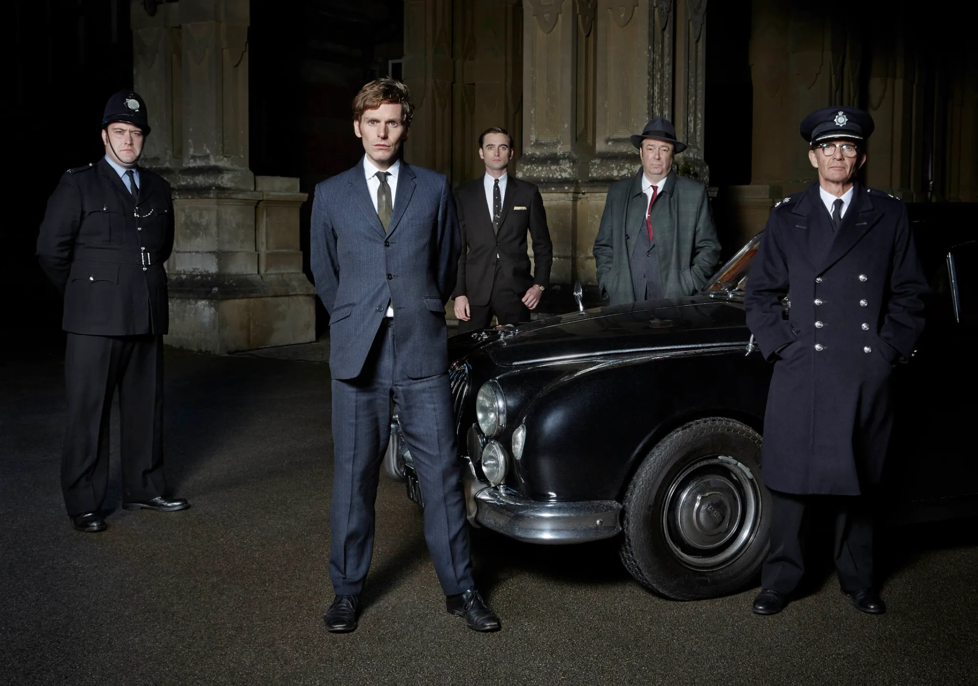 Roger Allam, Anton Lesser, Shaun Evans, Jack Laskey, and Sean Rigby in Endeavour (2012)