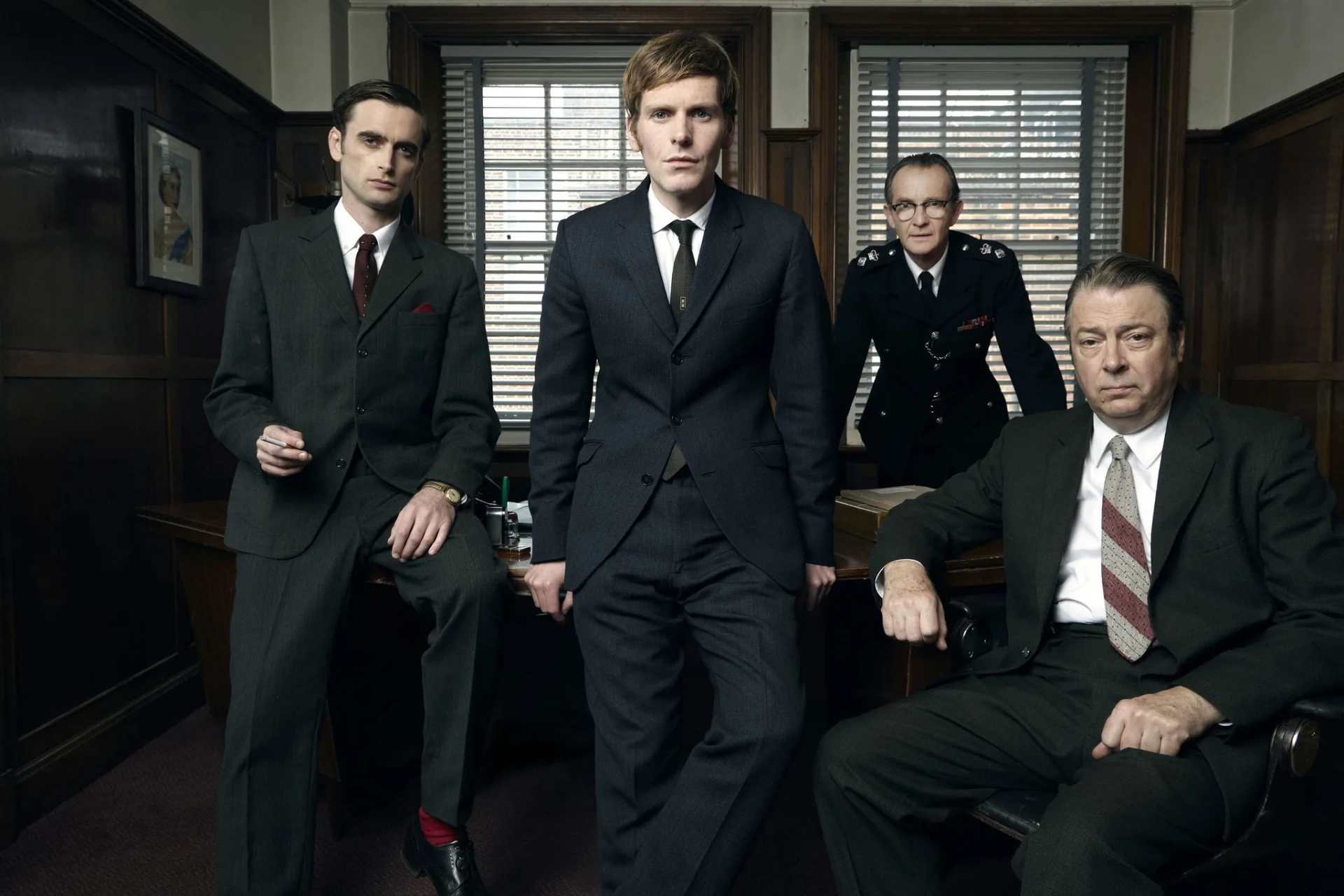 Roger Allam, Anton Lesser, Shaun Evans, and Jack Laskey in Endeavour (2012)