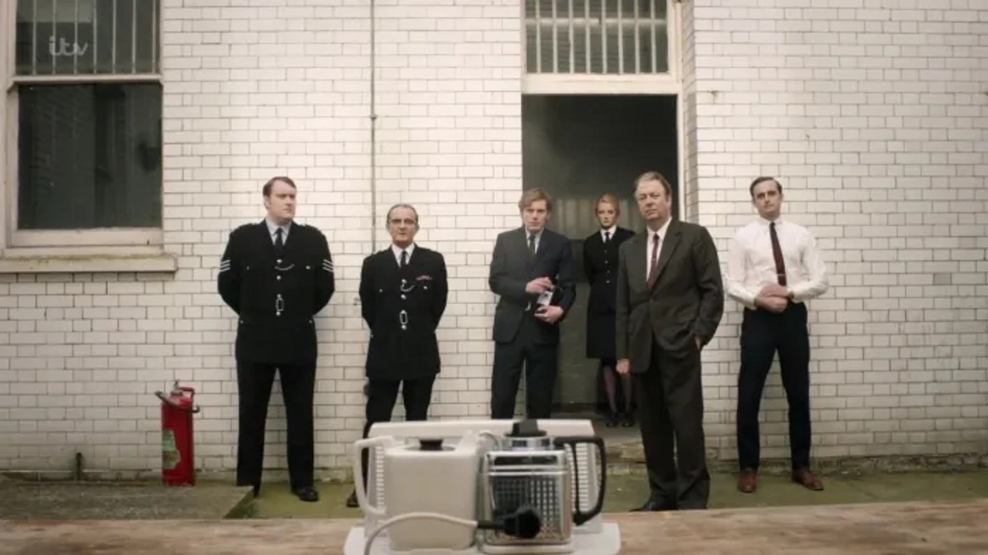 Roger Allam, Anton Lesser, Shaun Evans, Dakota Blue Richards, Jack Laskey, and Sean Rigby in Endeavour (2012)