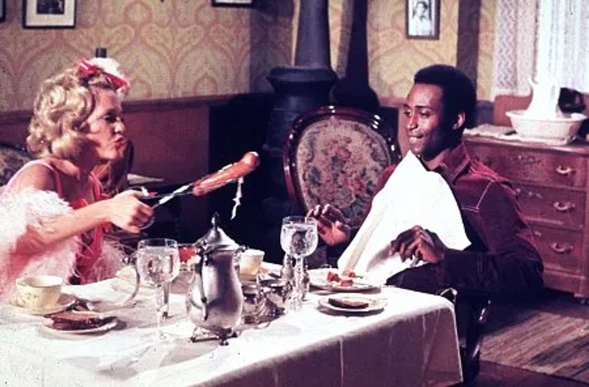 "Blazing Saddles" Madeline Kahn, Cleavon Little 1974 Warner