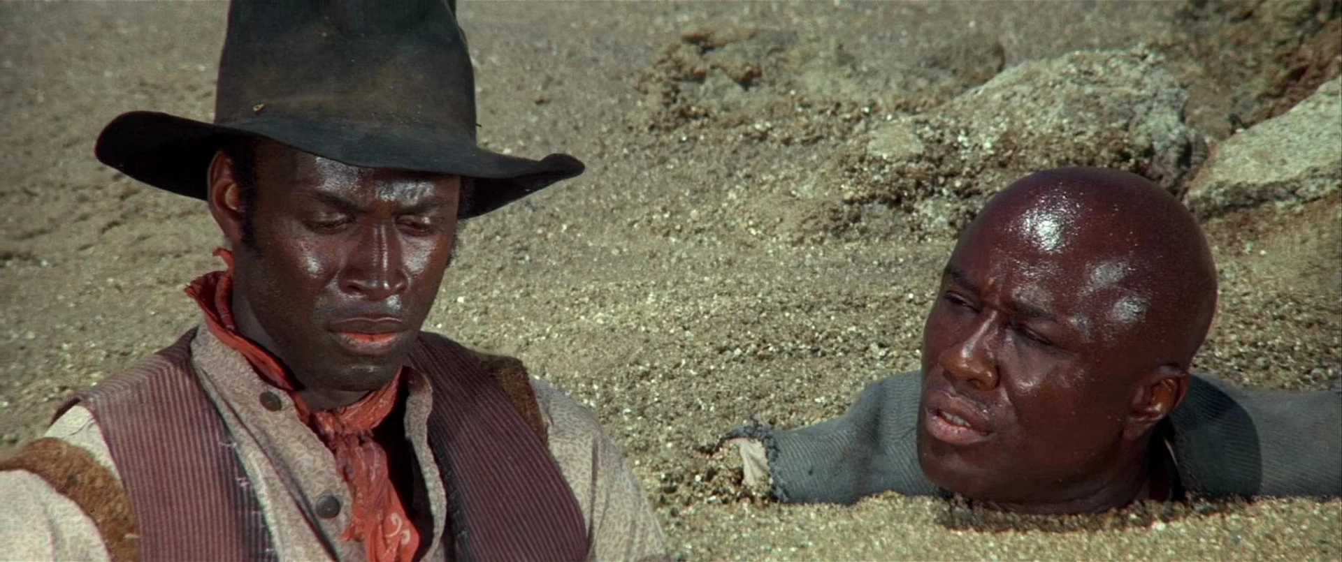 Cleavon Little and Charles McGregor in Blazing Saddles (1974)