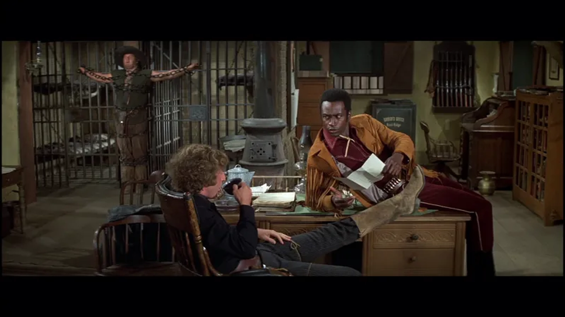 Gene Wilder, Cleavon Little, and Alex Karras in Blazing Saddles (1974)