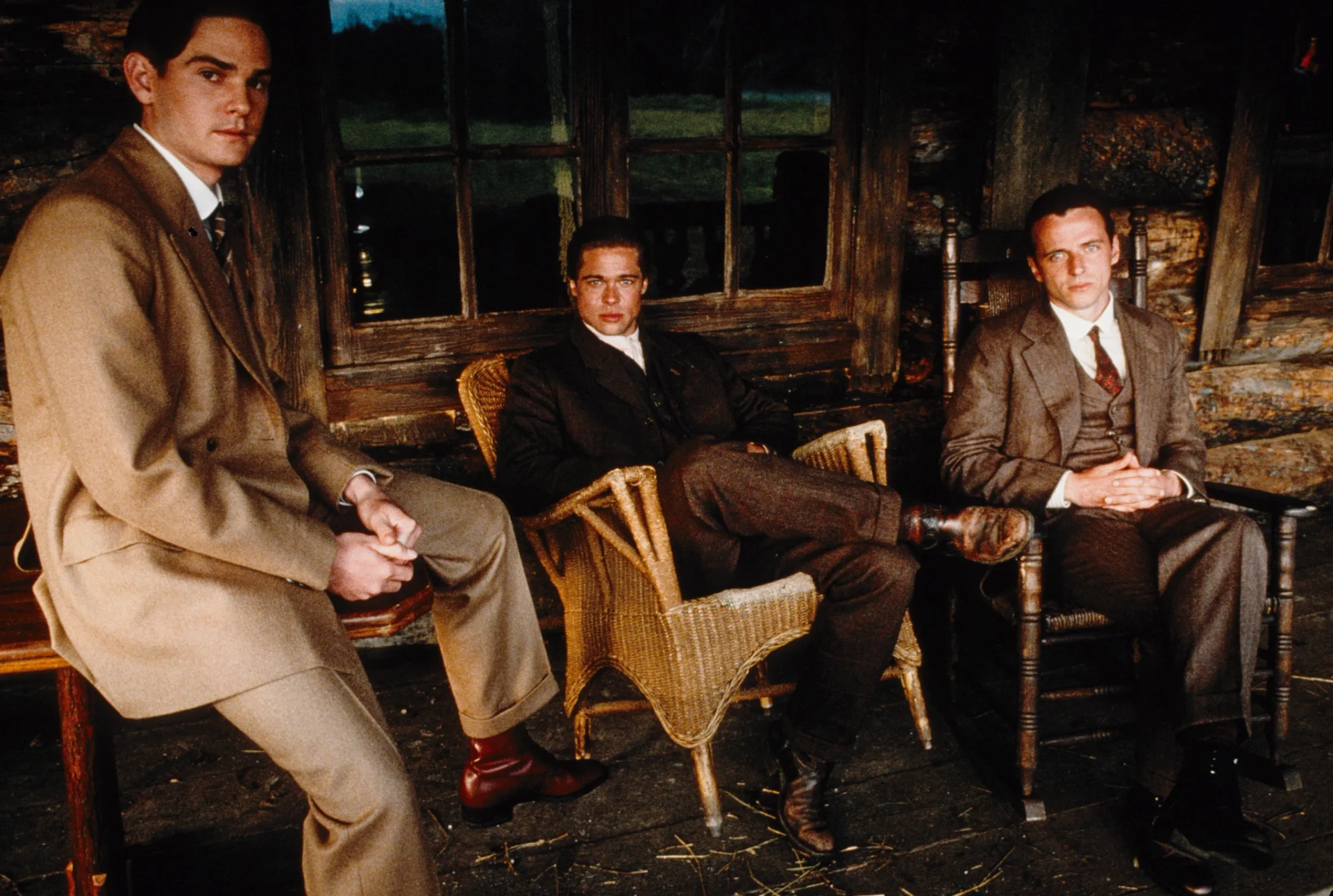 Brad Pitt, Aidan Quinn, and Henry Thomas in Legends of the Fall (1994)