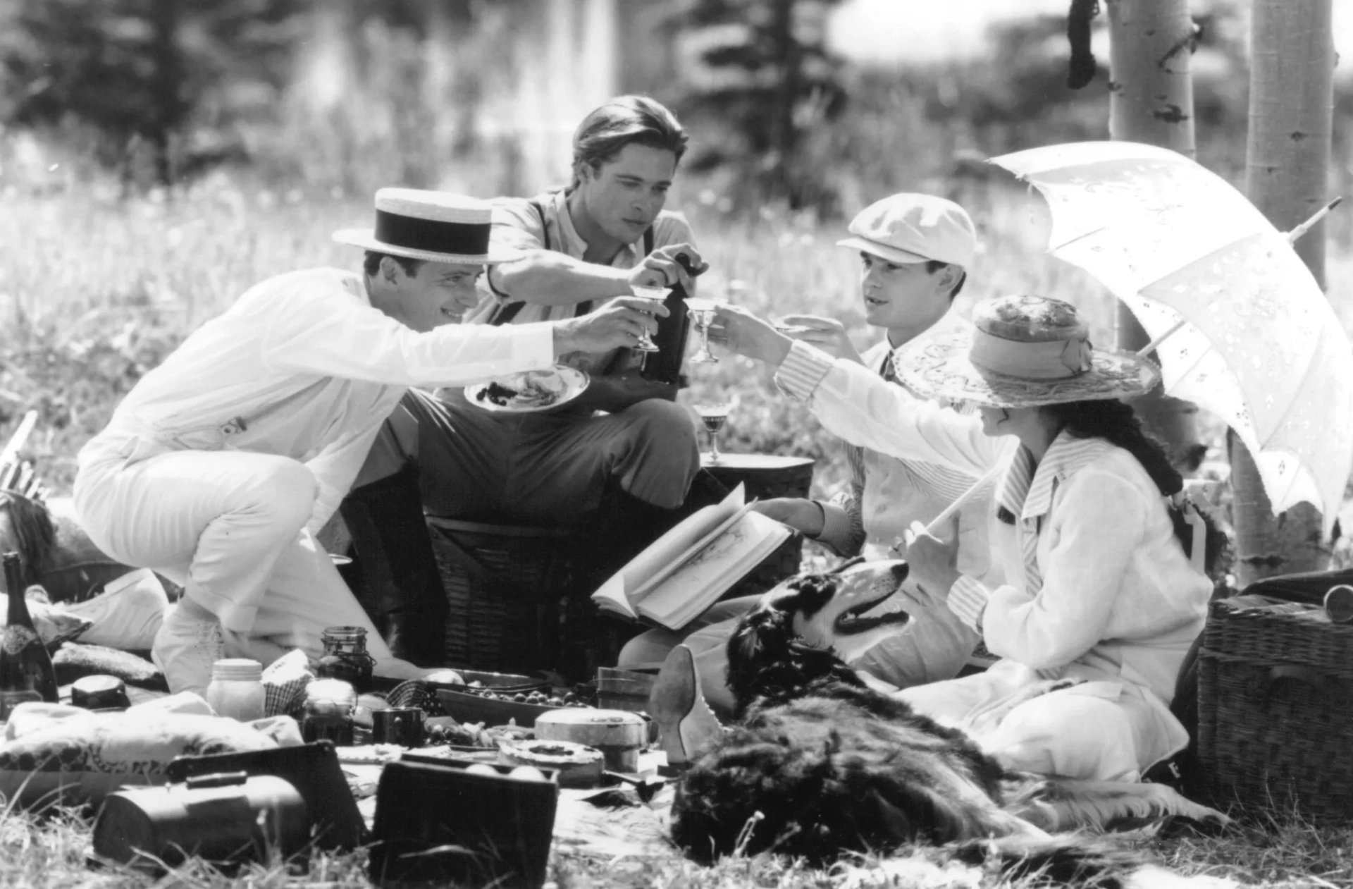 Brad Pitt, Julia Ormond, Aidan Quinn, and Henry Thomas in Legends of the Fall (1994)