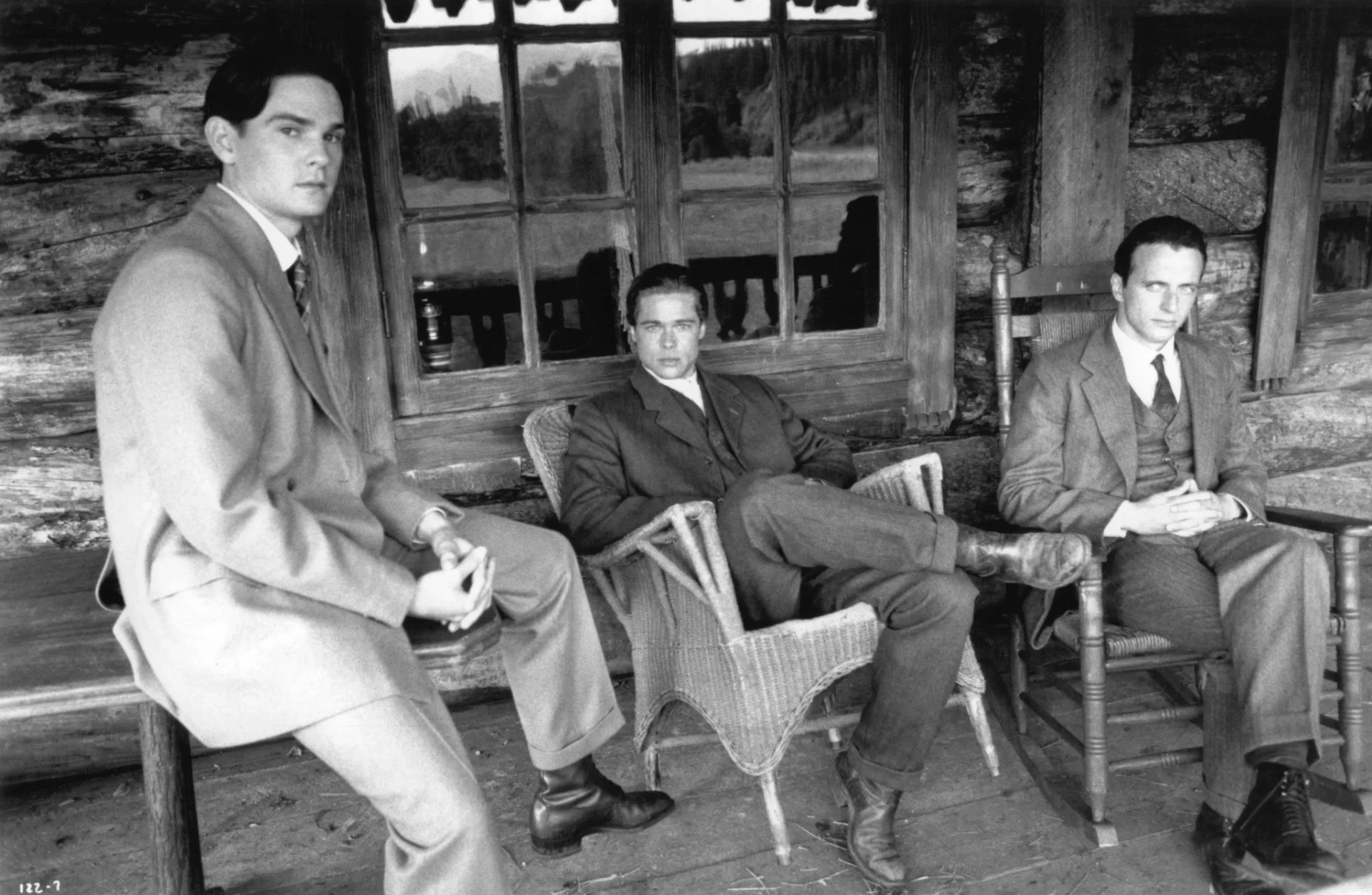 Brad Pitt, Aidan Quinn, and Henry Thomas in Legends of the Fall (1994)