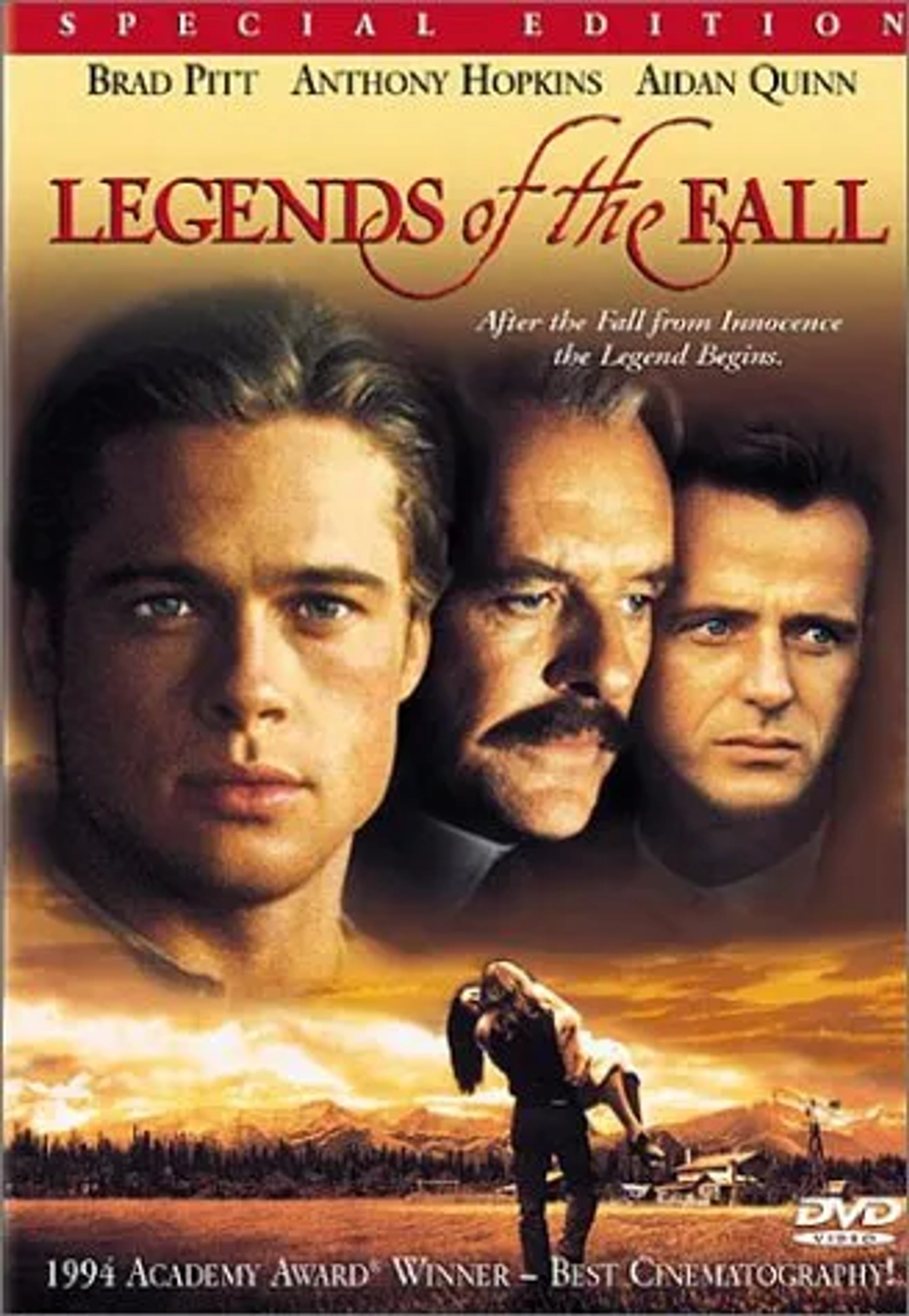 Brad Pitt, Anthony Hopkins, and Aidan Quinn in Legends of the Fall (1994)