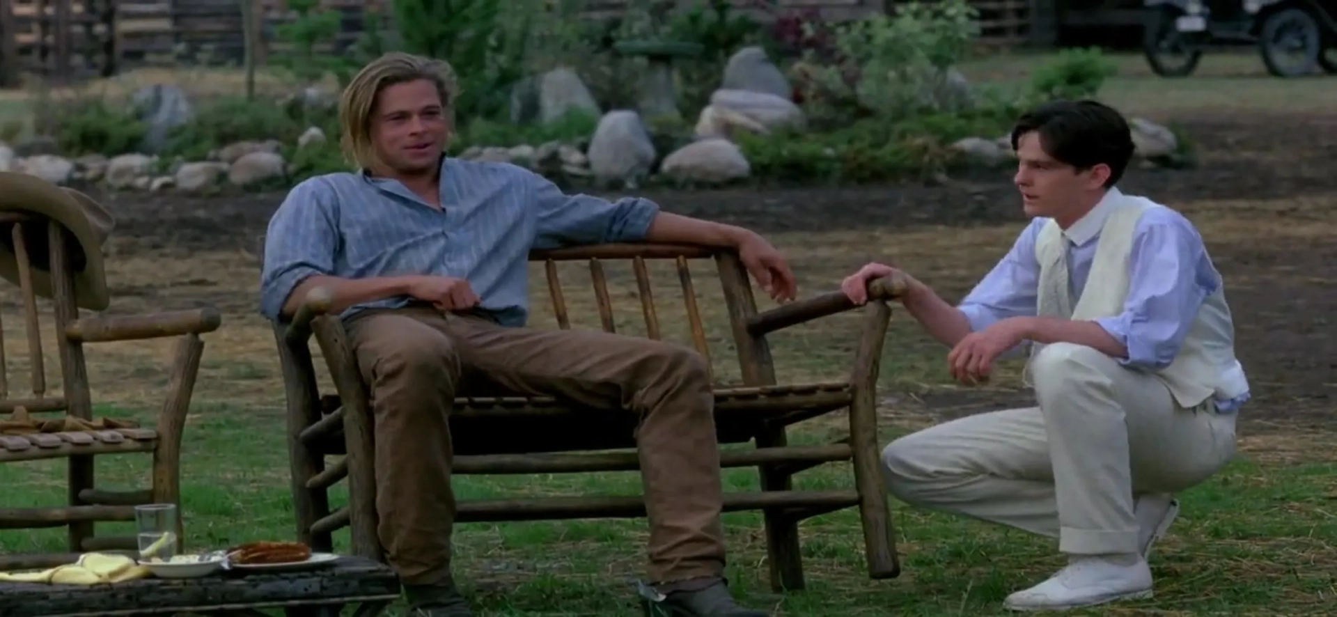 Brad Pitt and Henry Thomas in Legends of the Fall (1994)