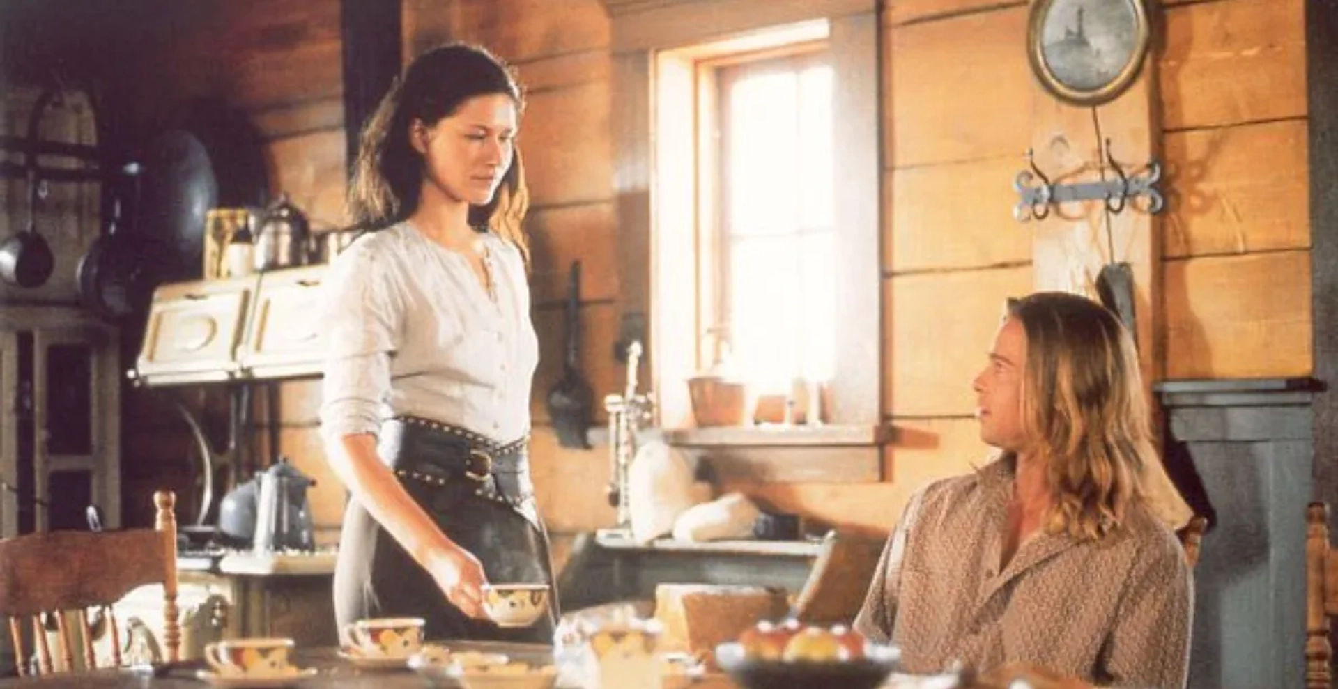 Brad Pitt and Karina Lombard in Legends of the Fall (1994)