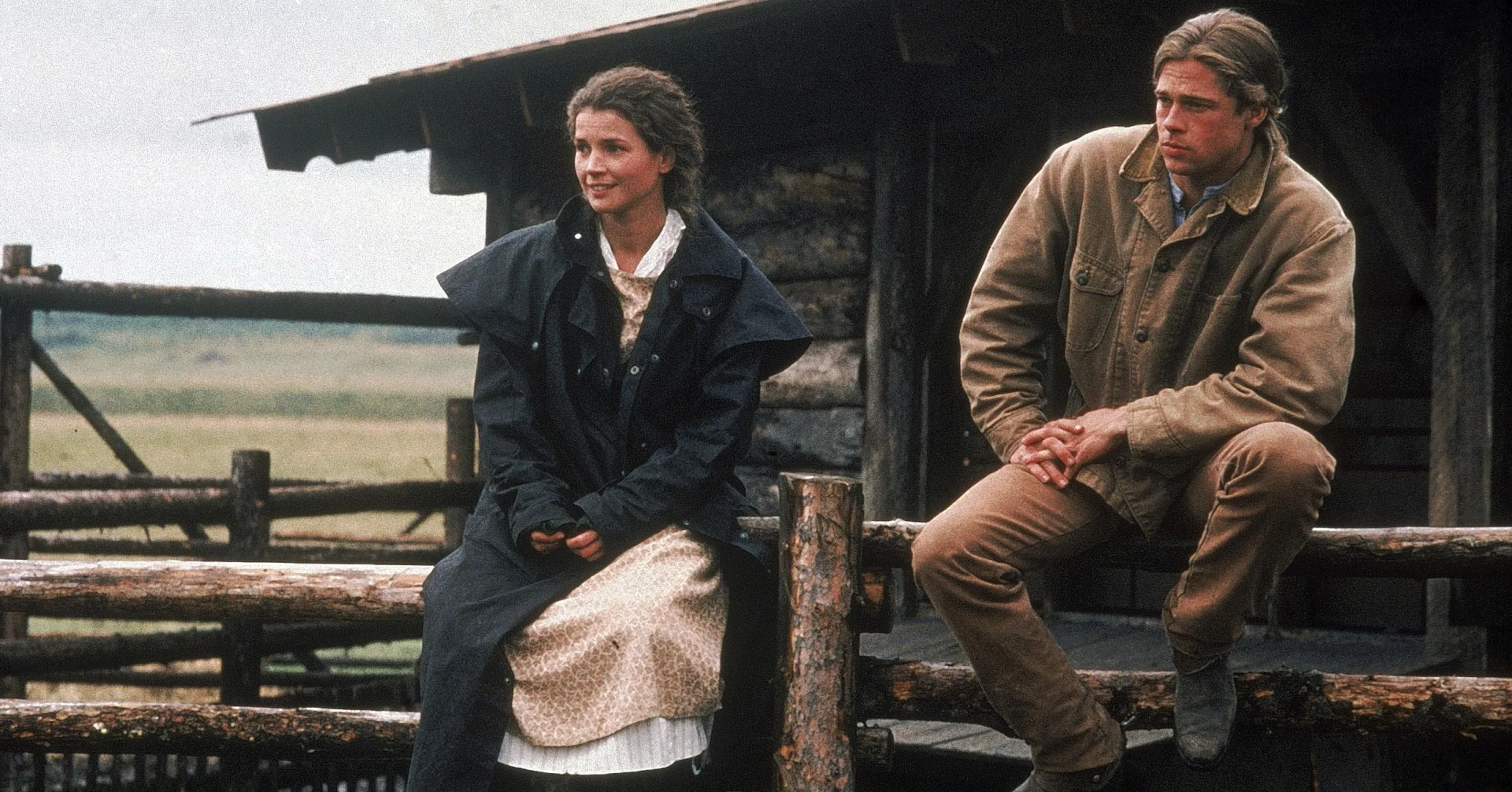 Brad Pitt and Julia Ormond in Legends of the Fall (1994)