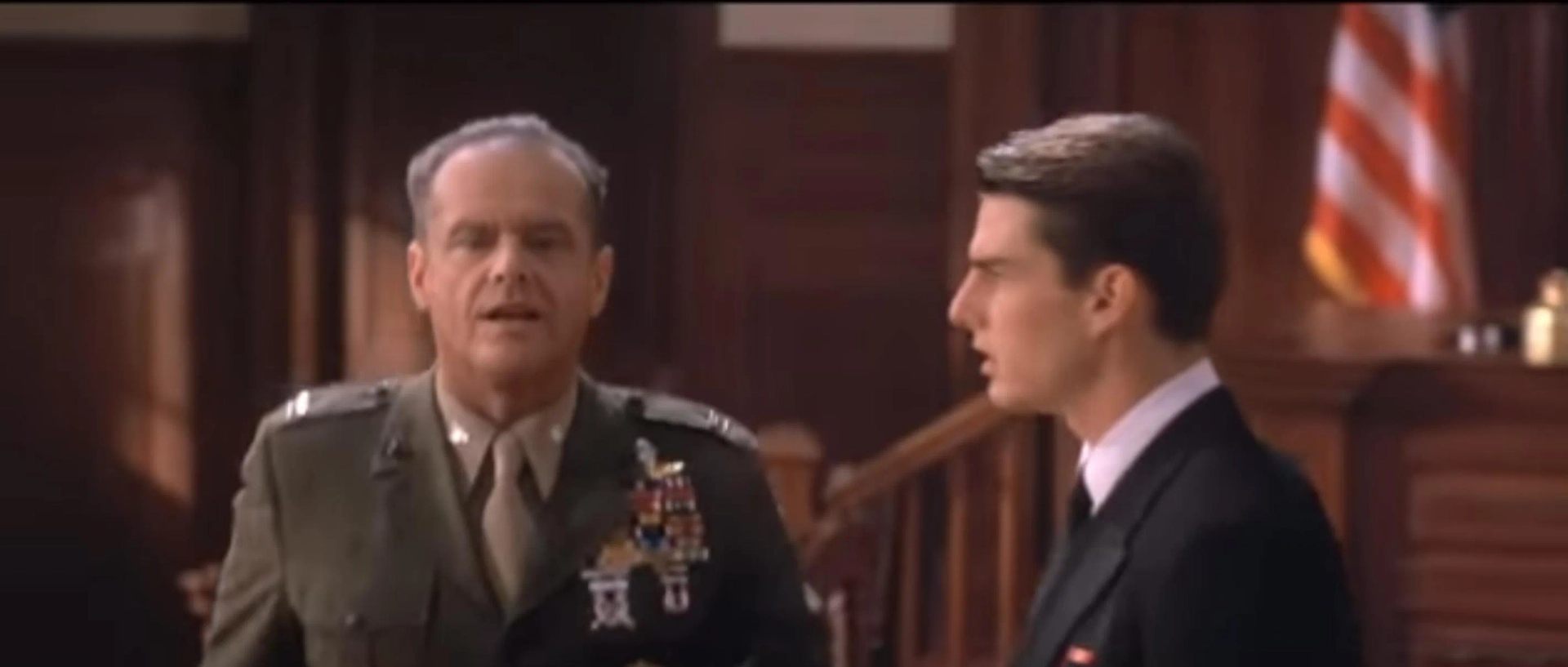 Tom Cruise and Jack Nicholson in A Few Good Men (1992)