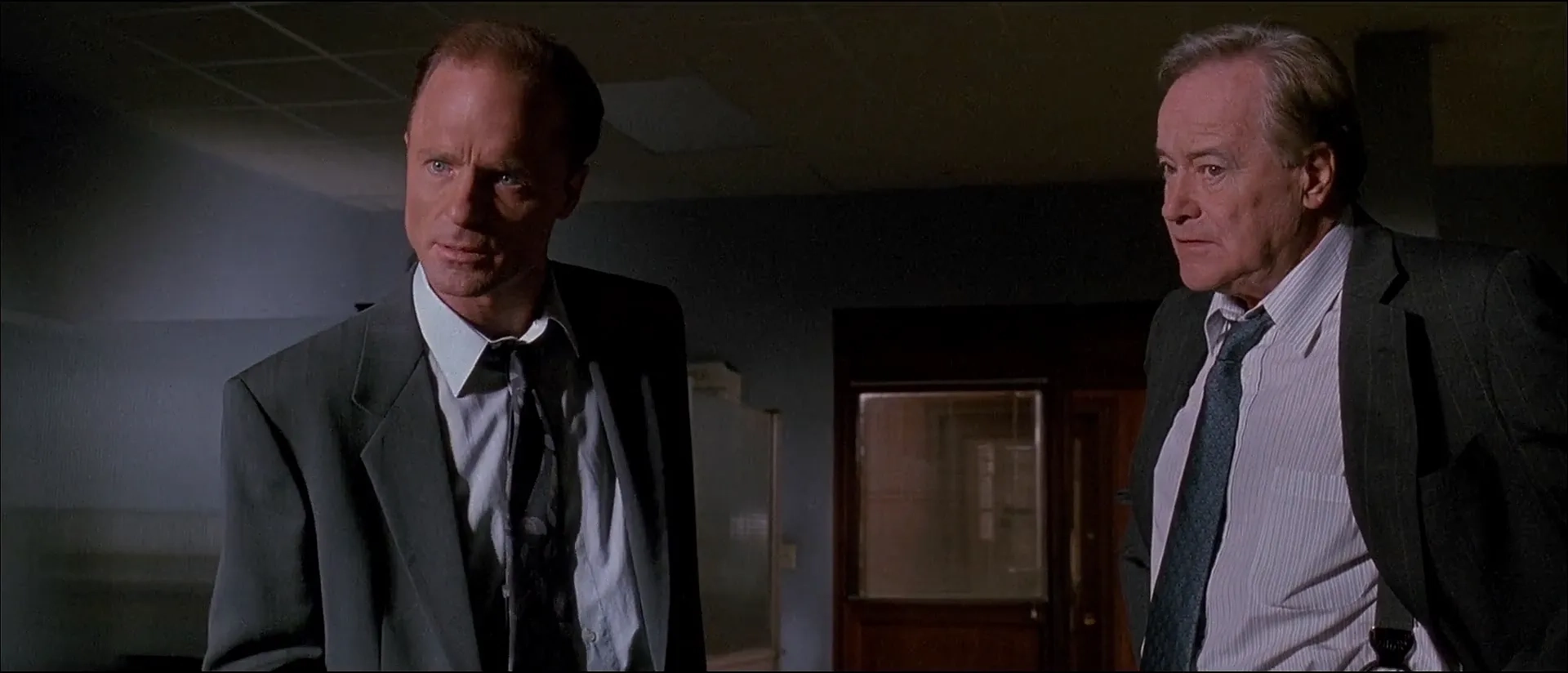 Ed Harris and Jack Lemmon in Glengarry Glen Ross (1992)