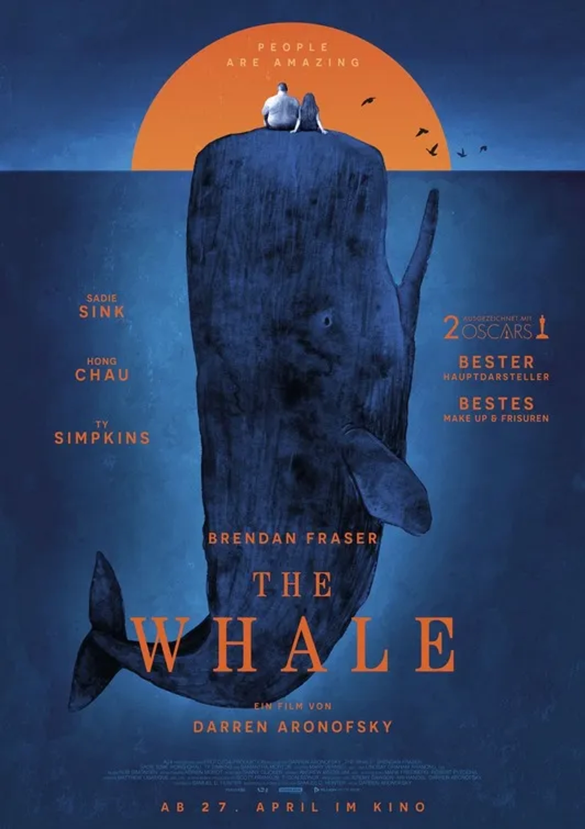 Brendan Fraser and Sadie Sink in The Whale (2022)