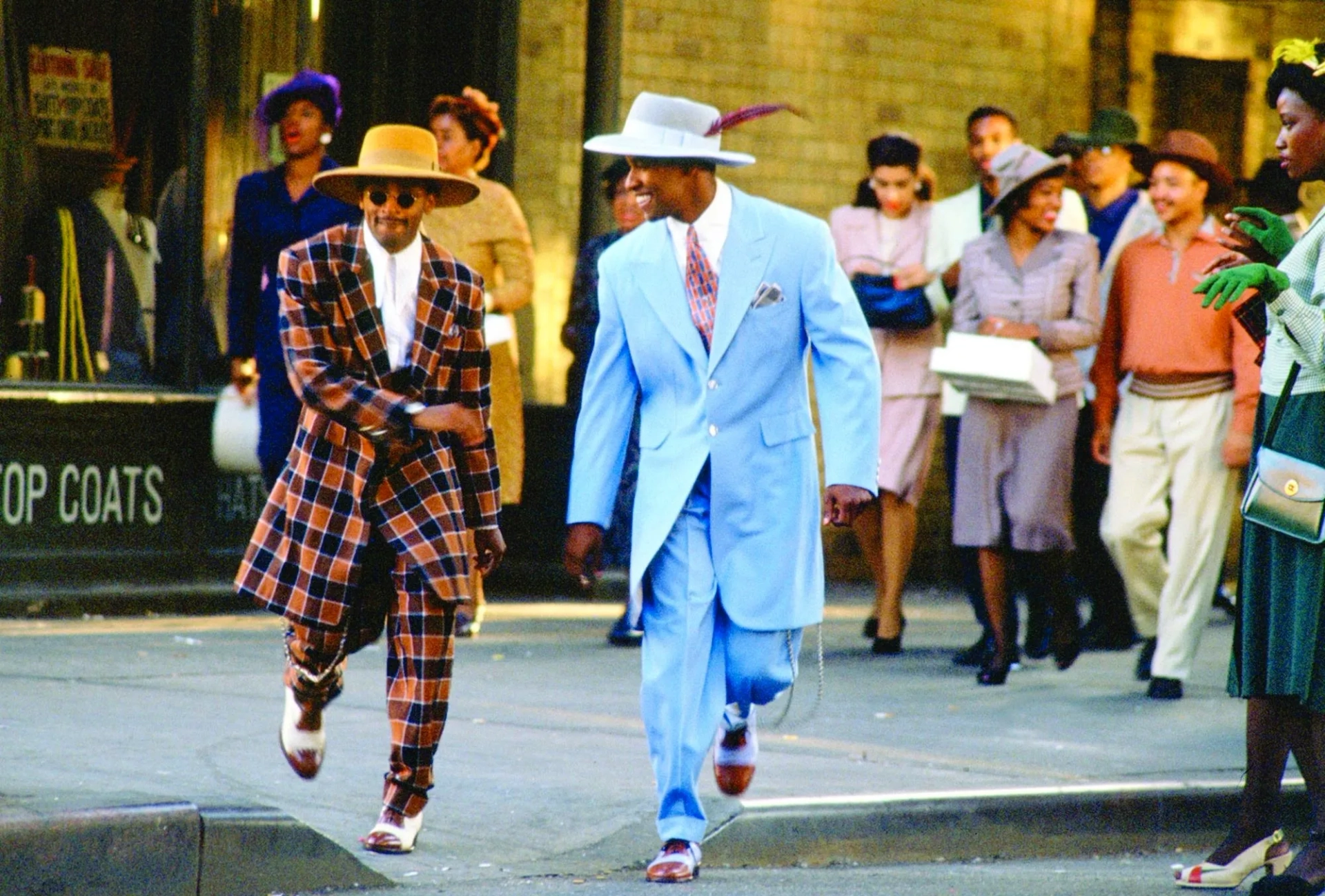 Denzel Washington and Spike Lee in Malcolm X (1992)