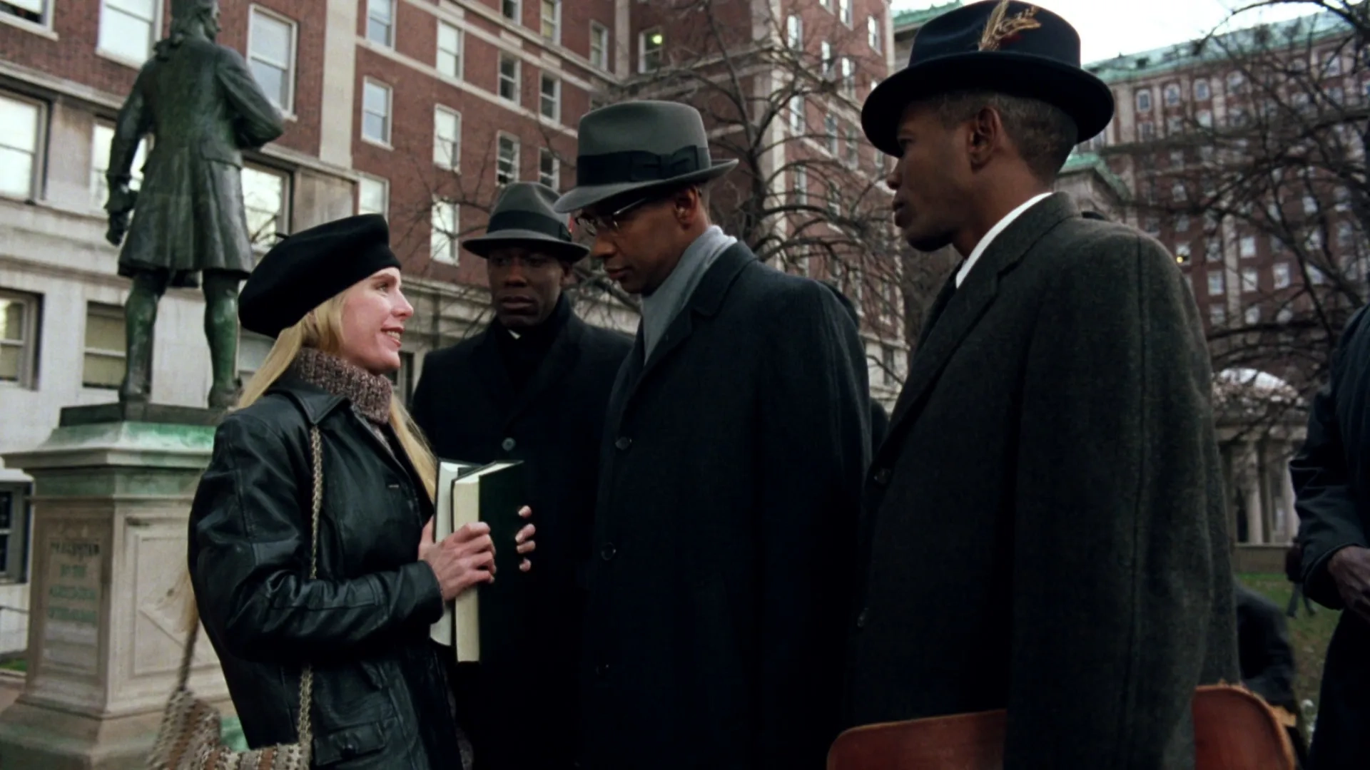 Denzel Washington, James McDaniel, and Ernest Thomas in Malcolm X (1992)