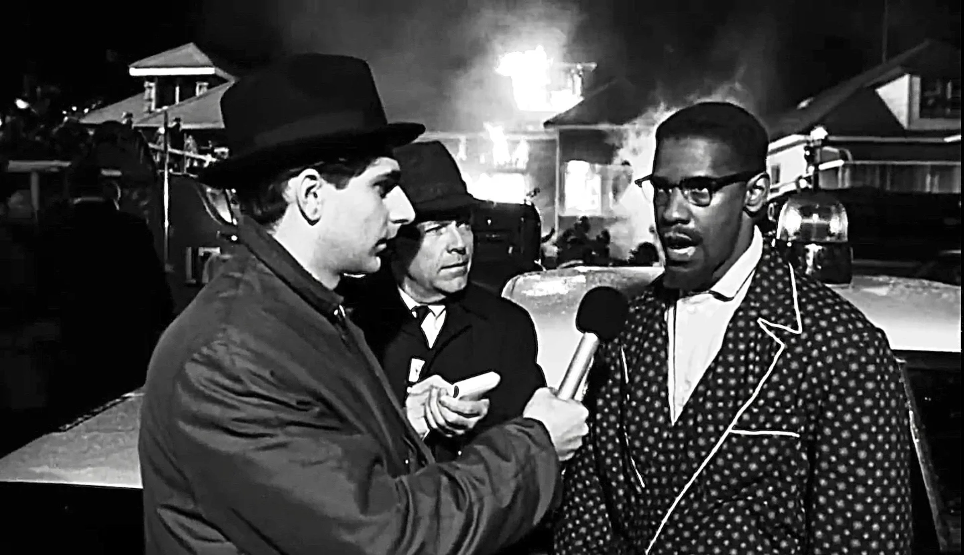 Denzel Washington, Michael Imperioli, and Steve Stapenhorst in Malcolm X (1992)