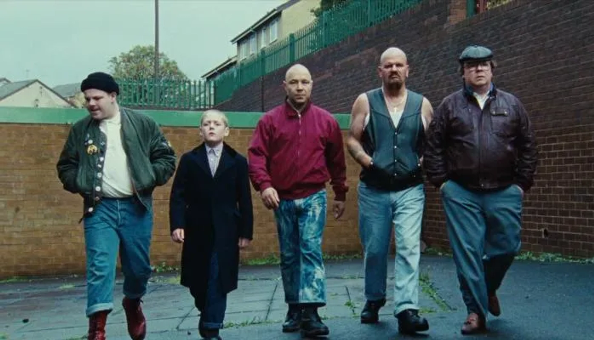 Perry Benson, Stephen Graham, George Newton, Thomas Turgoose, and Andrew Ellis in This Is England (2006)