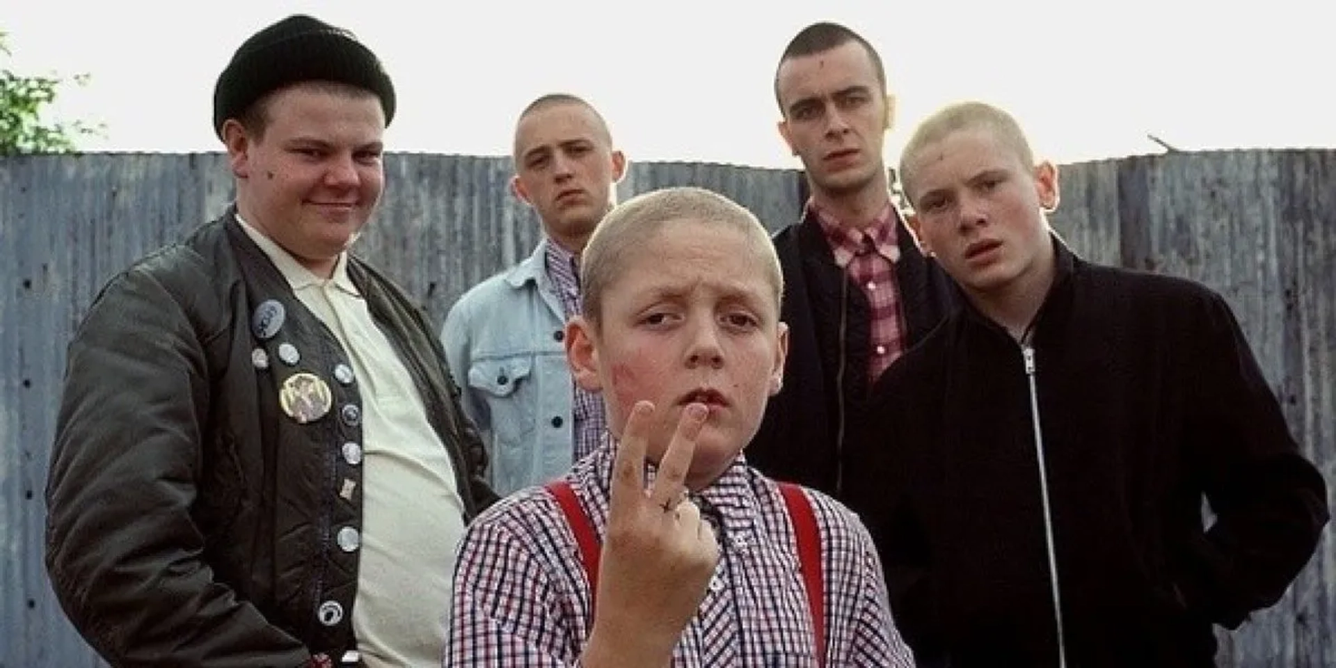 Joe Gilgun, Kieran Hardcastle, Jack O'Connell, Thomas Turgoose, and Andrew Ellis in This Is England (2006)