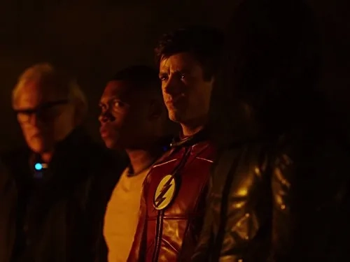 Victor Garber, Franz Drameh, and Grant Gustin in The Flash (2014)