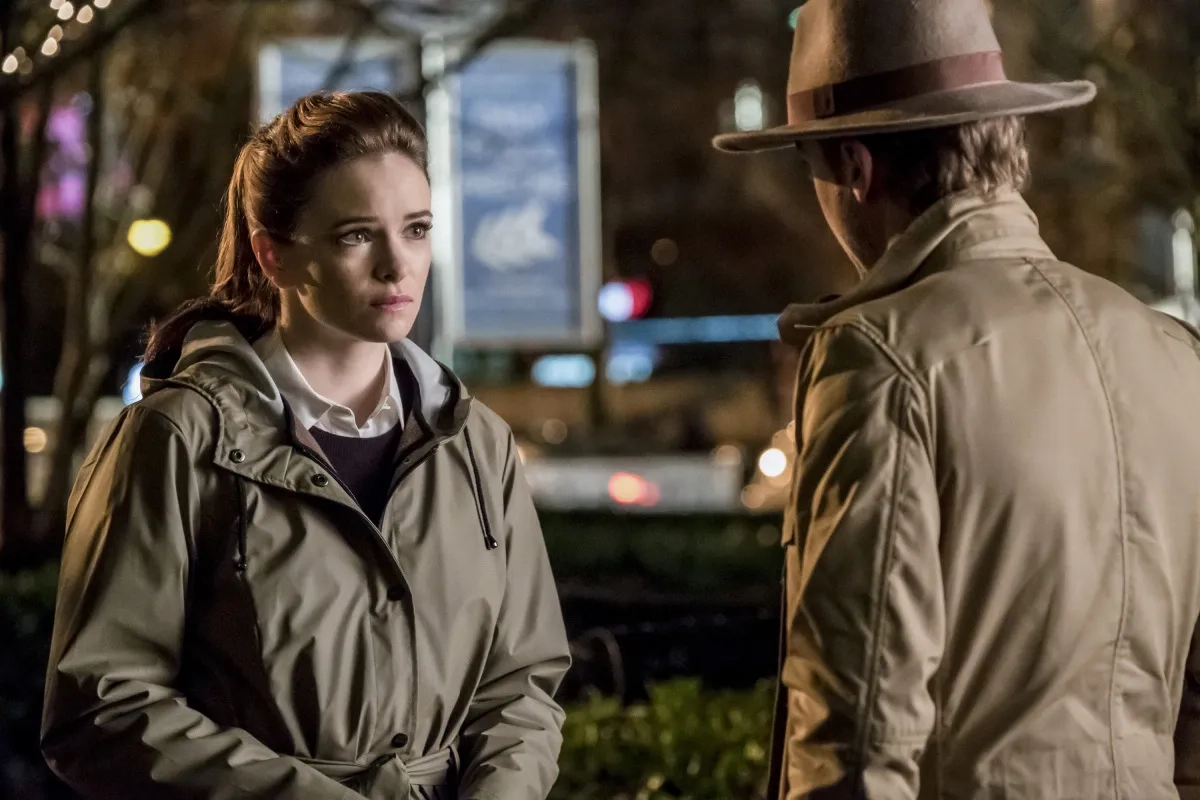 Tom Felton and Danielle Panabaker in The Flash (2014)