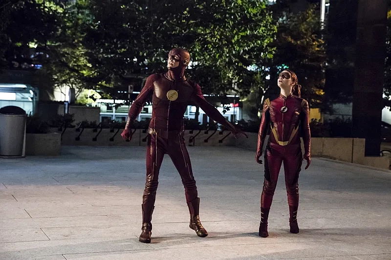 Grant Gustin and Violett Beane in The Flash (2014)