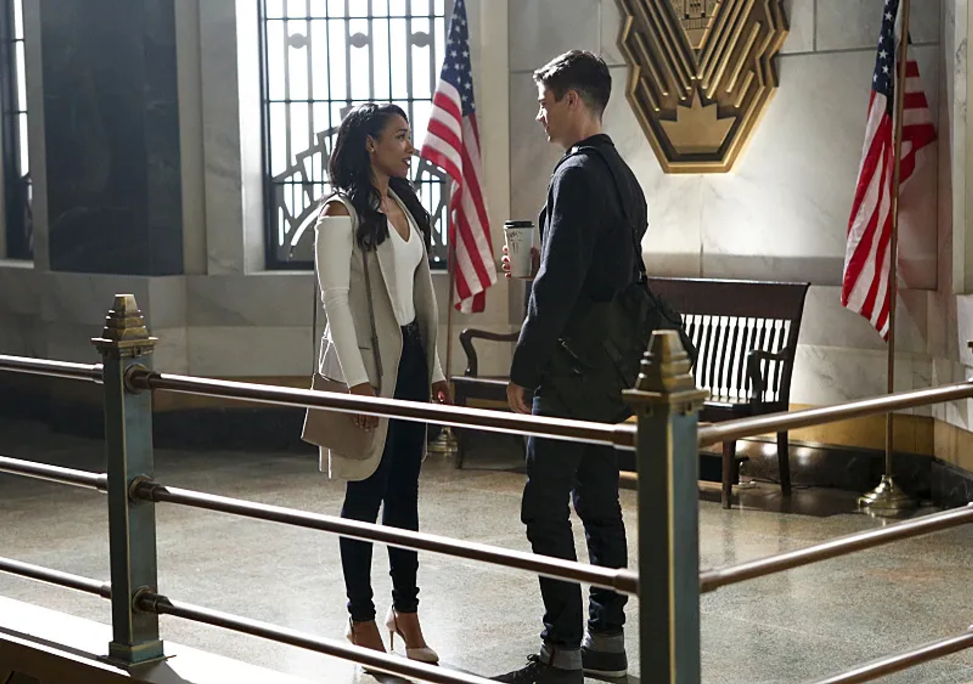 Grant Gustin and Candice Patton in The Flash (2014)