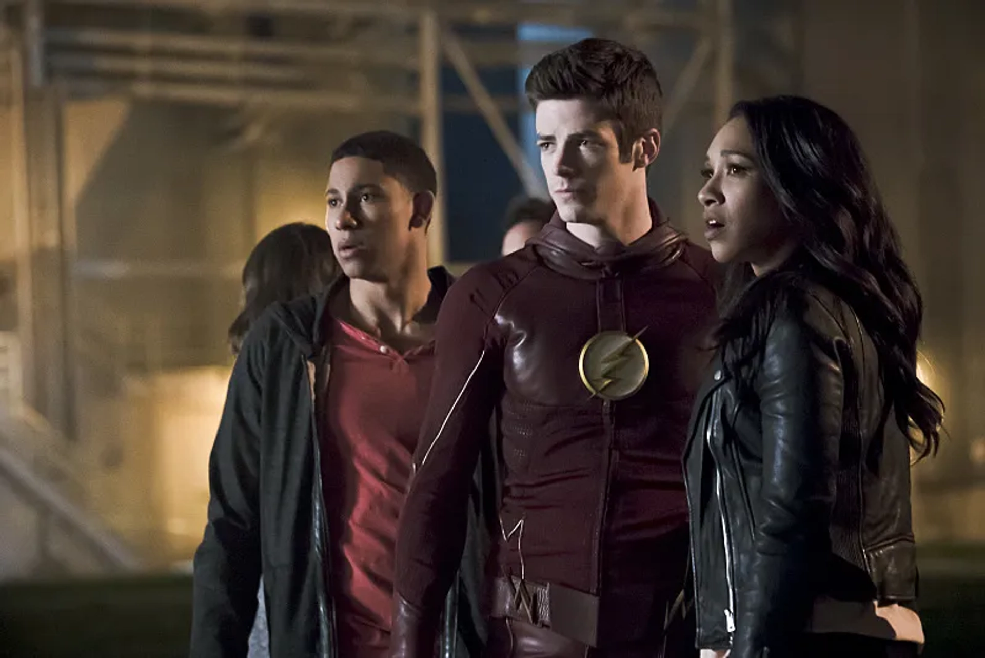 Grant Gustin, Candice Patton, and Keiynan Lonsdale in The Flash (2014)