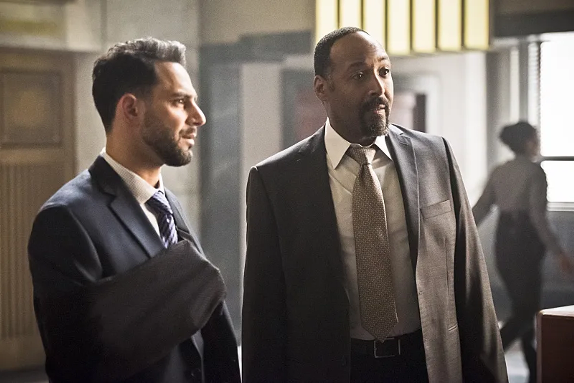 Jesse L. Martin and Patrick Sabongui in The Flash (2014)