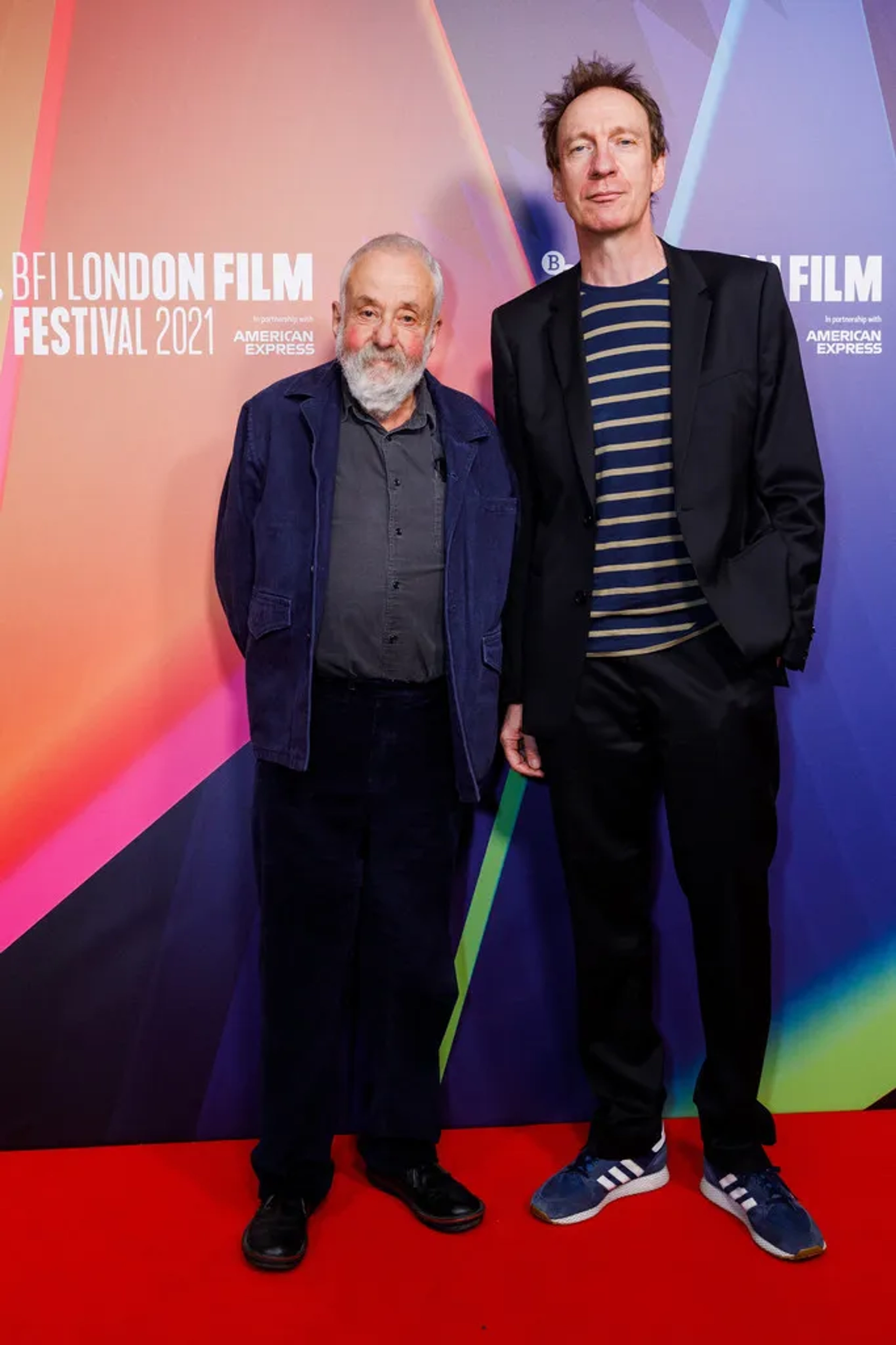 David Thewlis and Mike Leigh at an event for Naked (1993)