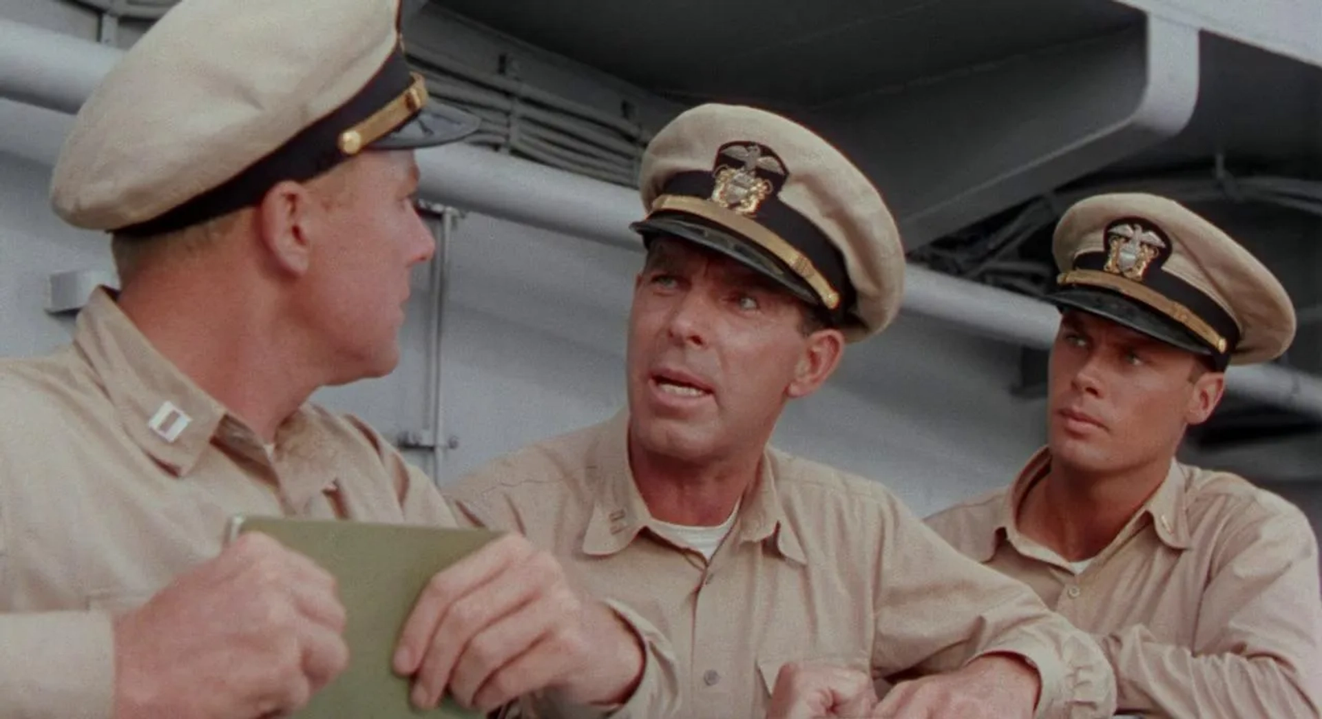 Van Johnson, Robert Francis, and Fred MacMurray in The Caine Mutiny (1954)