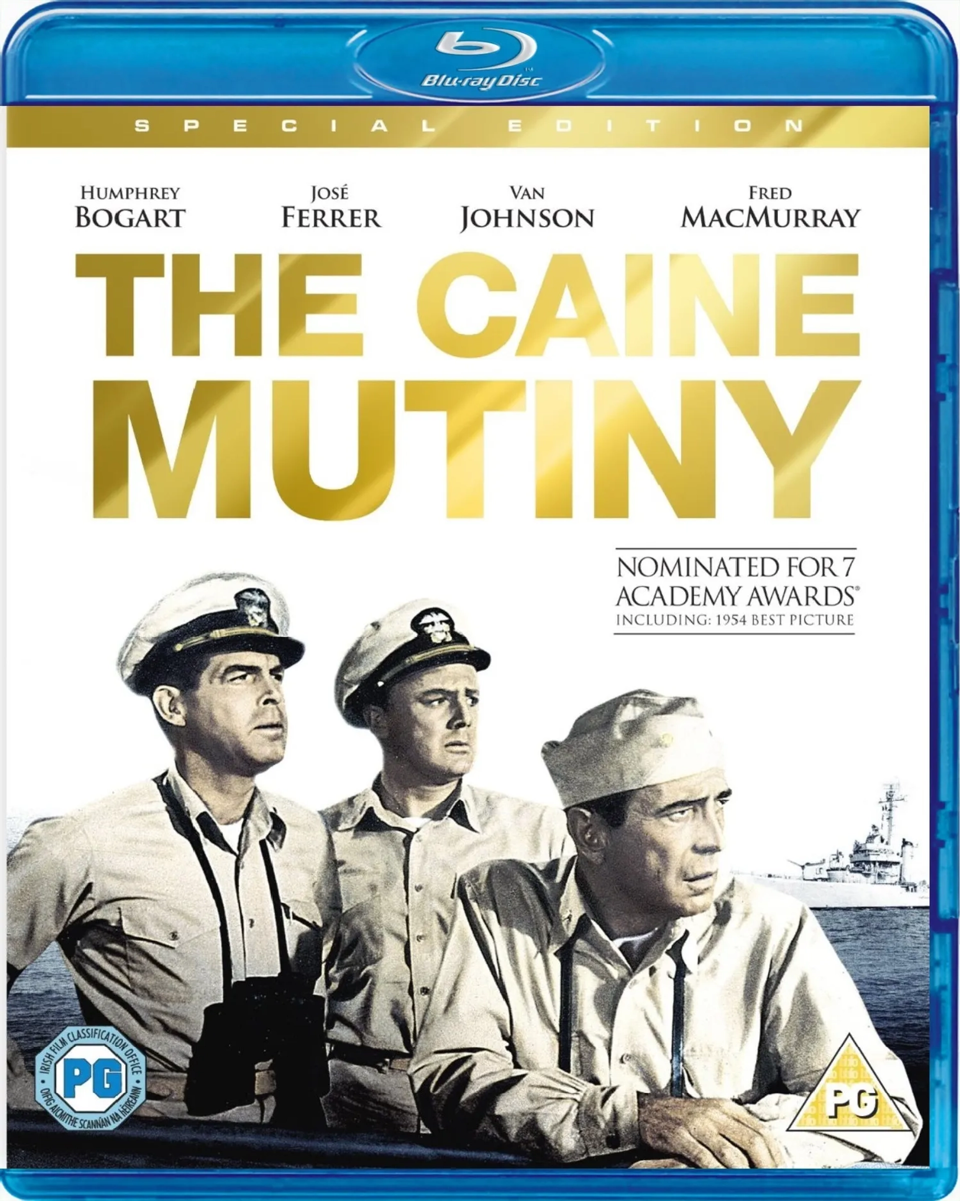 Humphrey Bogart, Van Johnson, and Fred MacMurray in The Caine Mutiny (1954)