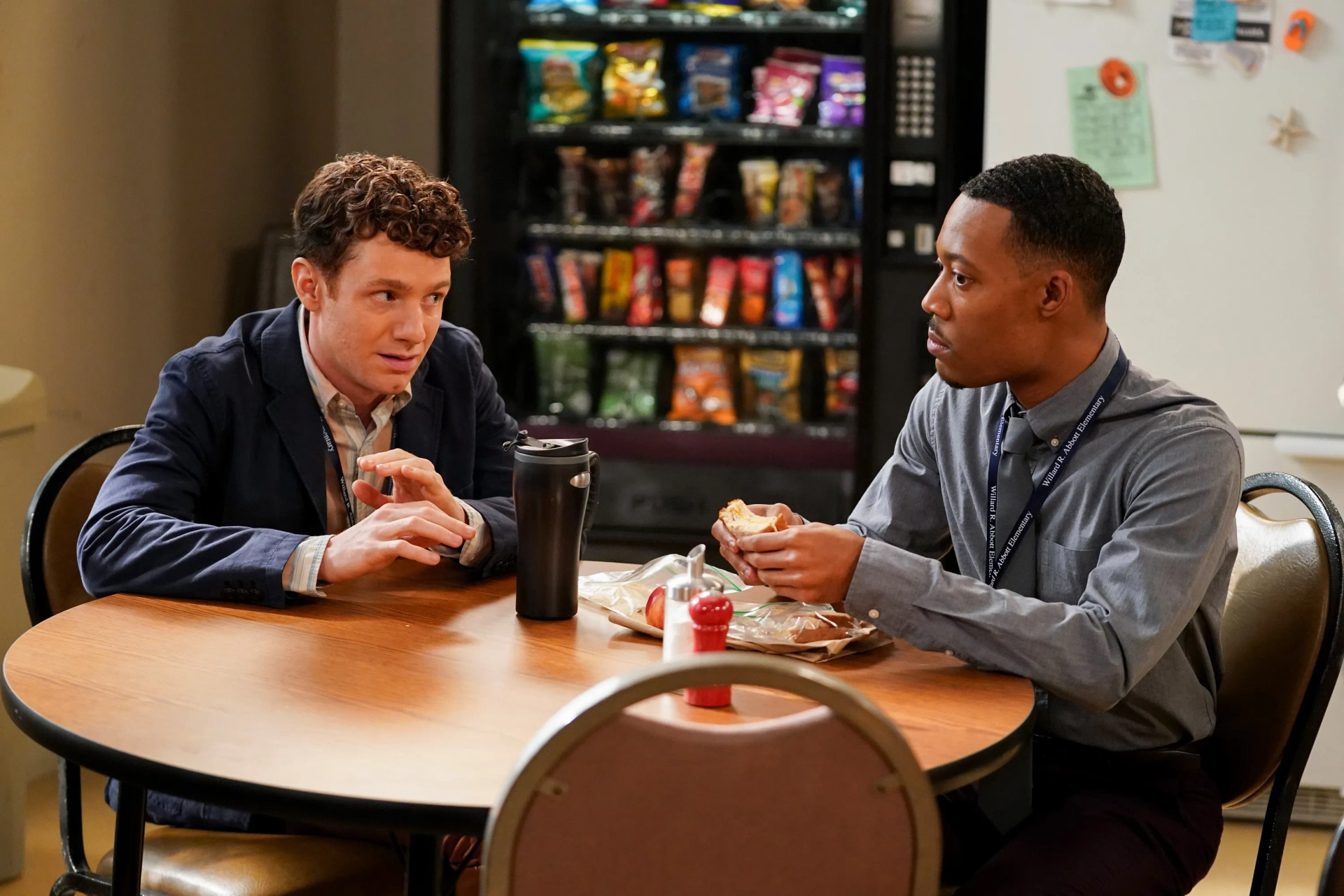 Tyler James Williams and Chris Perfetti in Abbott Elementary (2021)