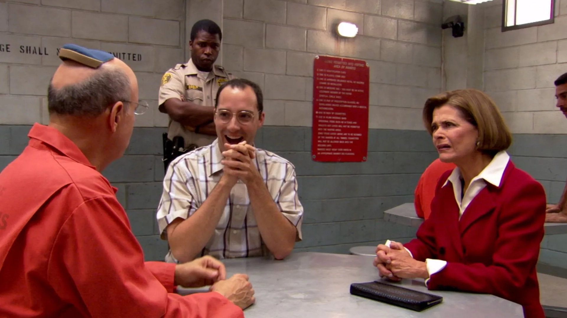 Jeffrey Tambor, Regi Davis, Tony Hale, and Jessica Walter in Arrested Development (2003)