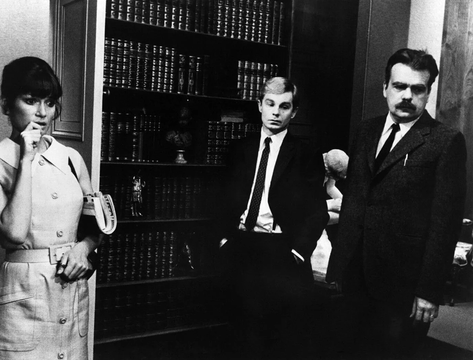 Derek Jacobi, Michael Lonsdale, and Olga Georges-Picot in The Day of the Jackal (1973)