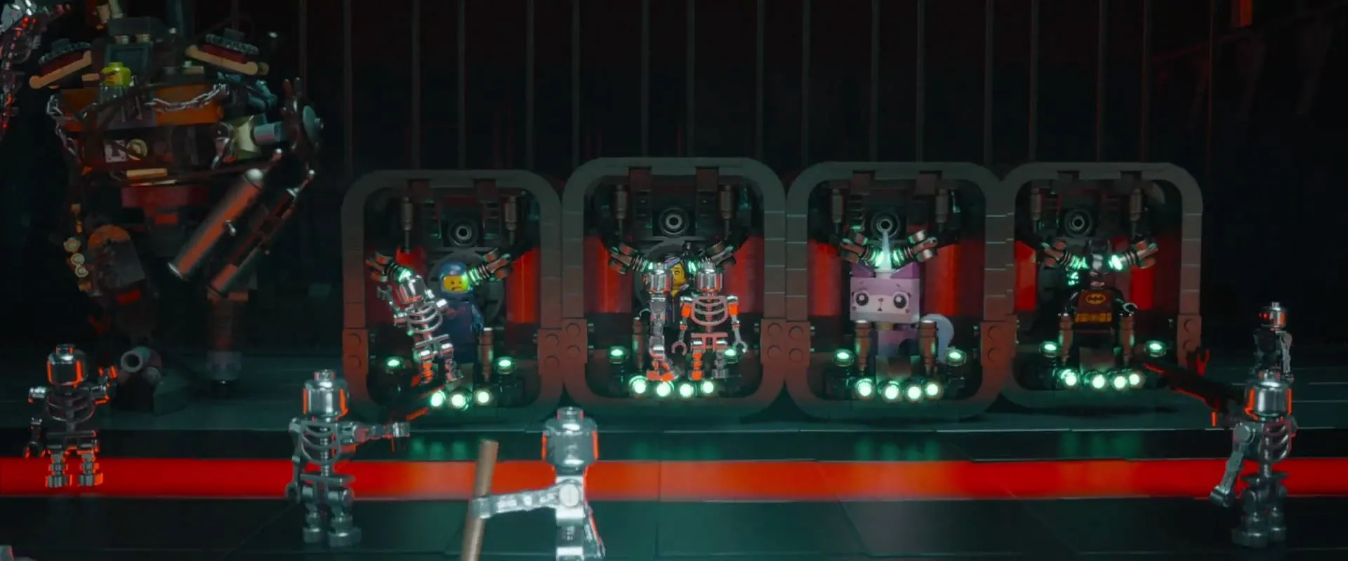 Will Arnett, Elizabeth Banks, Charlie Day, and Alison Brie in The Lego Movie (2014)