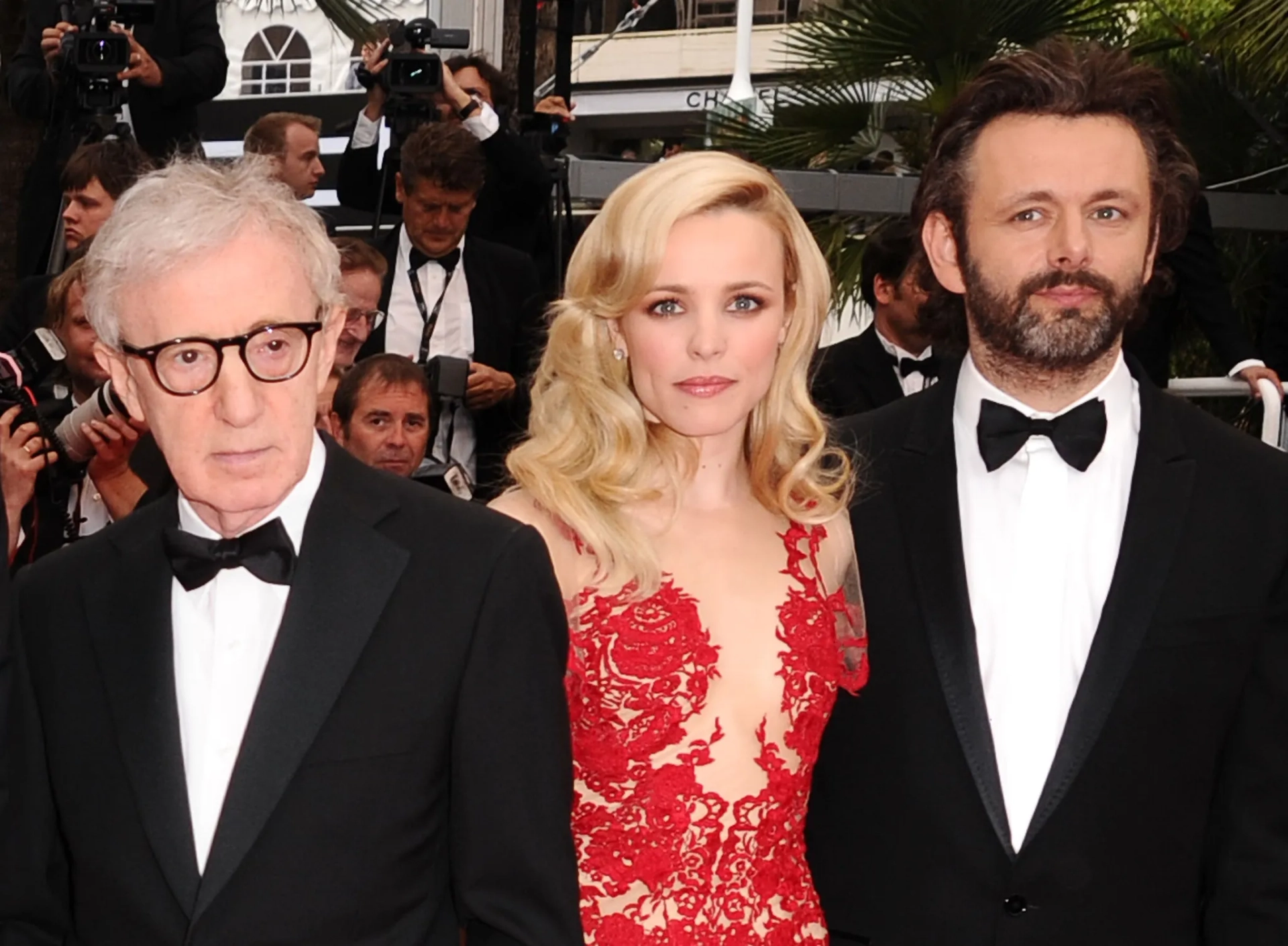 Woody Allen, Michael Sheen, and Rachel McAdams at an event for Midnight in Paris (2011)