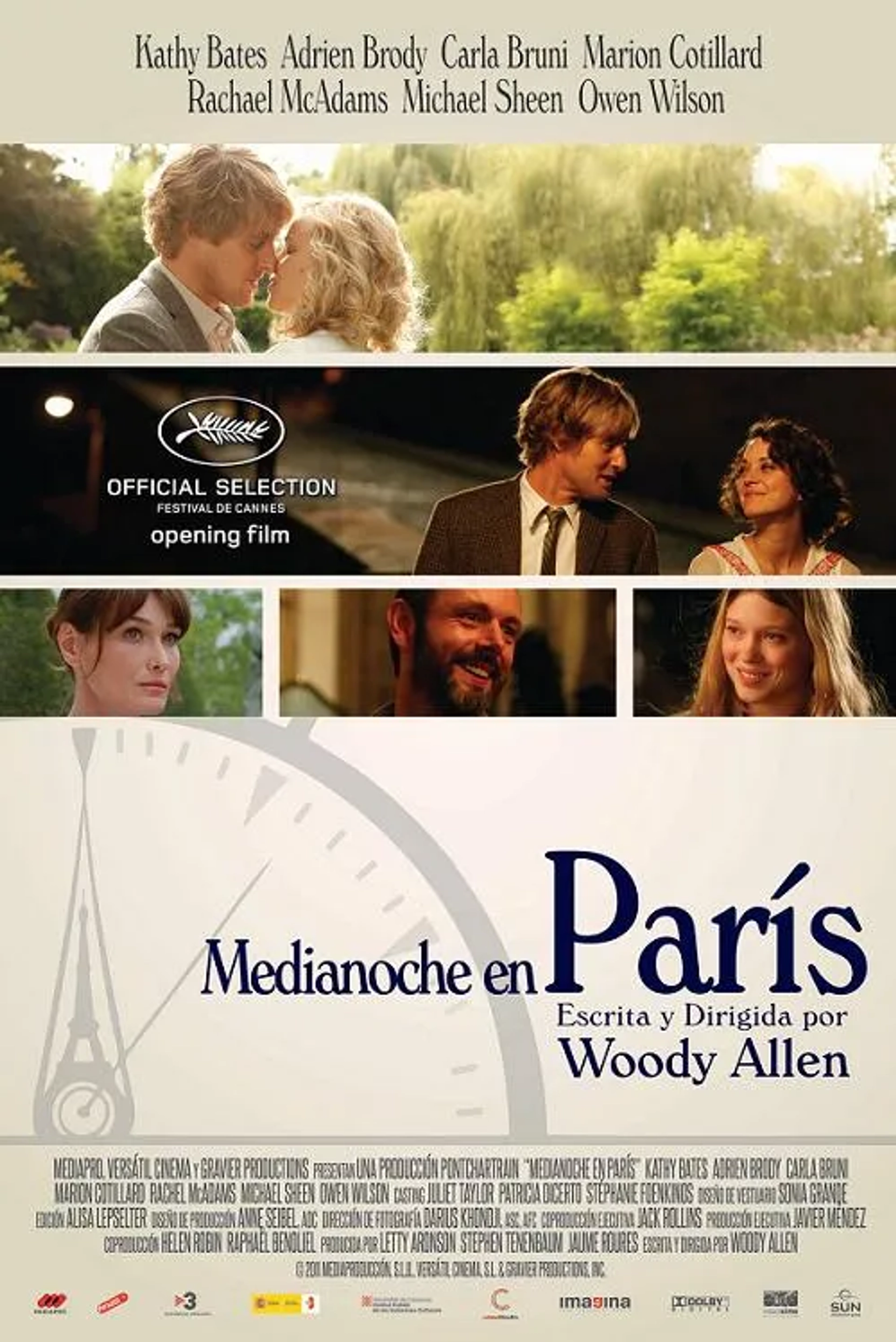 Owen Wilson, Carla Bruni, Marion Cotillard, Rachel McAdams, and Léa Seydoux in Midnight in Paris (2011)