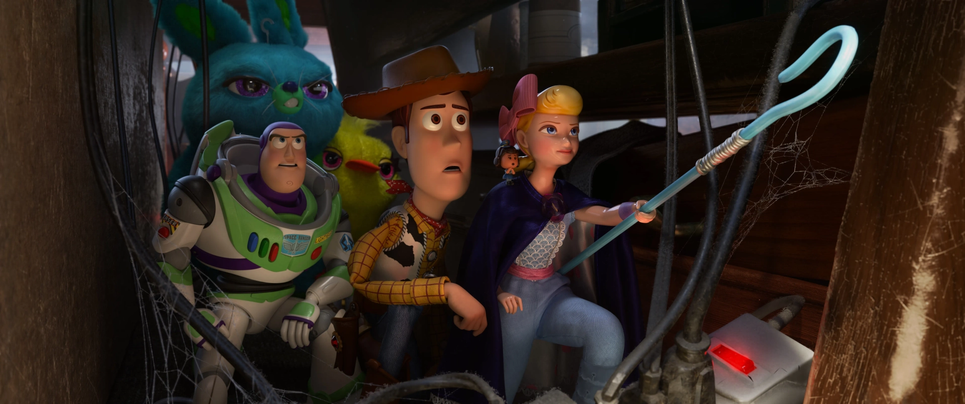 Tom Hanks, Tim Allen, Annie Potts, Keegan-Michael Key, Ally Maki, and Jordan Peele in Toy Story 4 (2019)