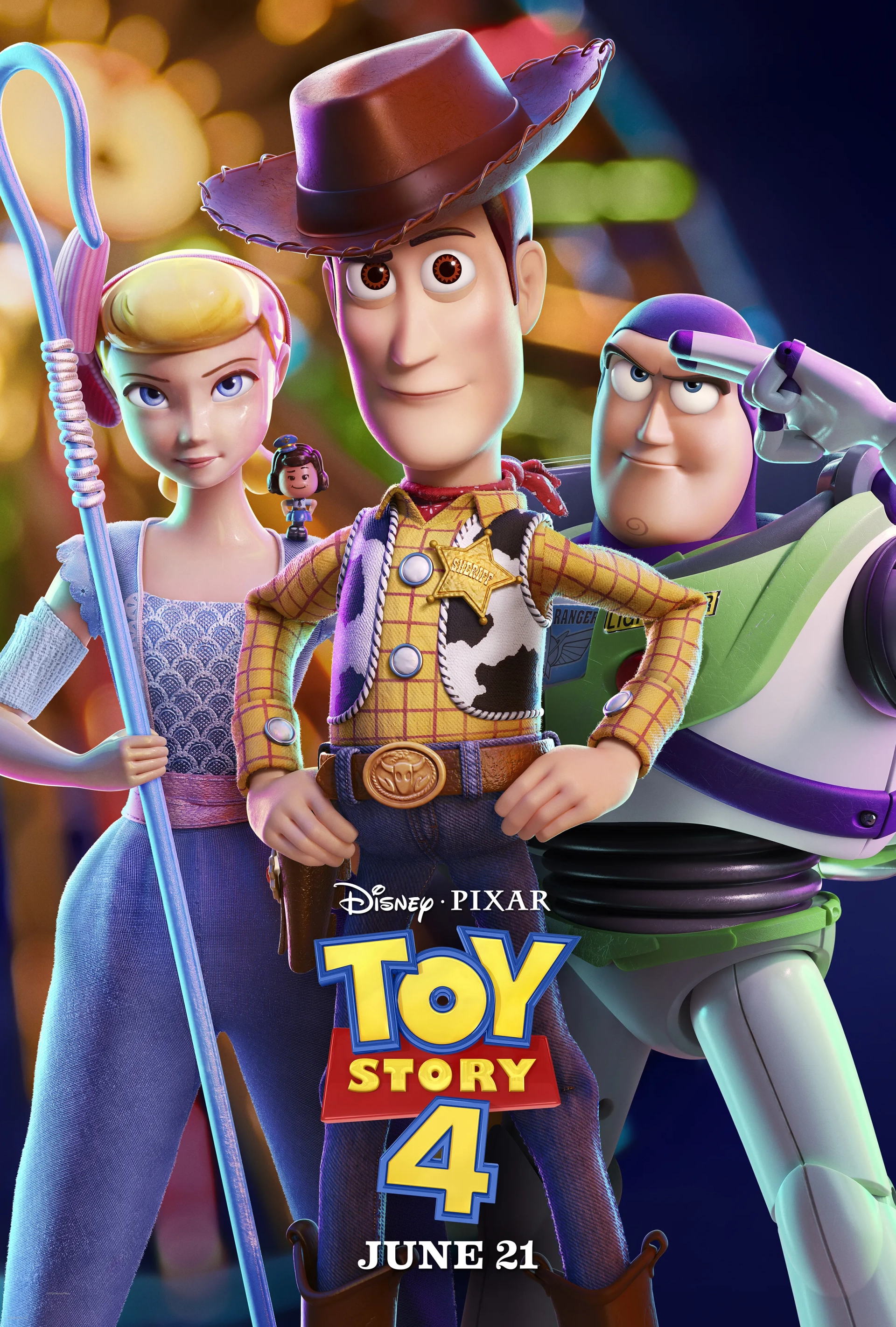 Tom Hanks, Tim Allen, Annie Potts, and Ally Maki in Toy Story 4 (2019)