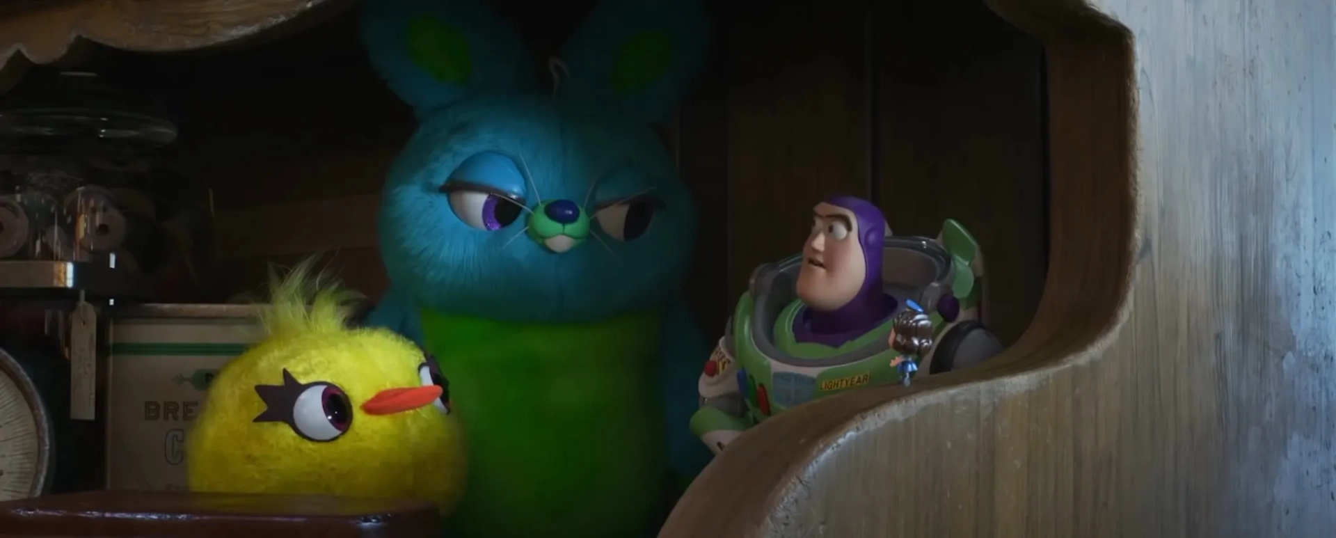 Tim Allen, Keegan-Michael Key, Ally Maki, and Jordan Peele in Toy Story 4 (2019)