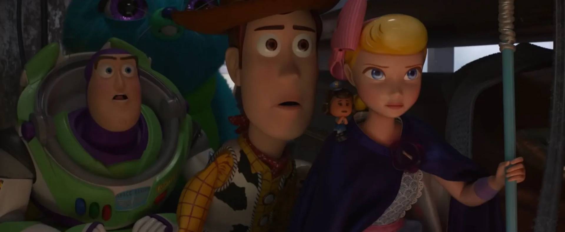 Tom Hanks, Tim Allen, Annie Potts, and Ally Maki in Toy Story 4 (2019)