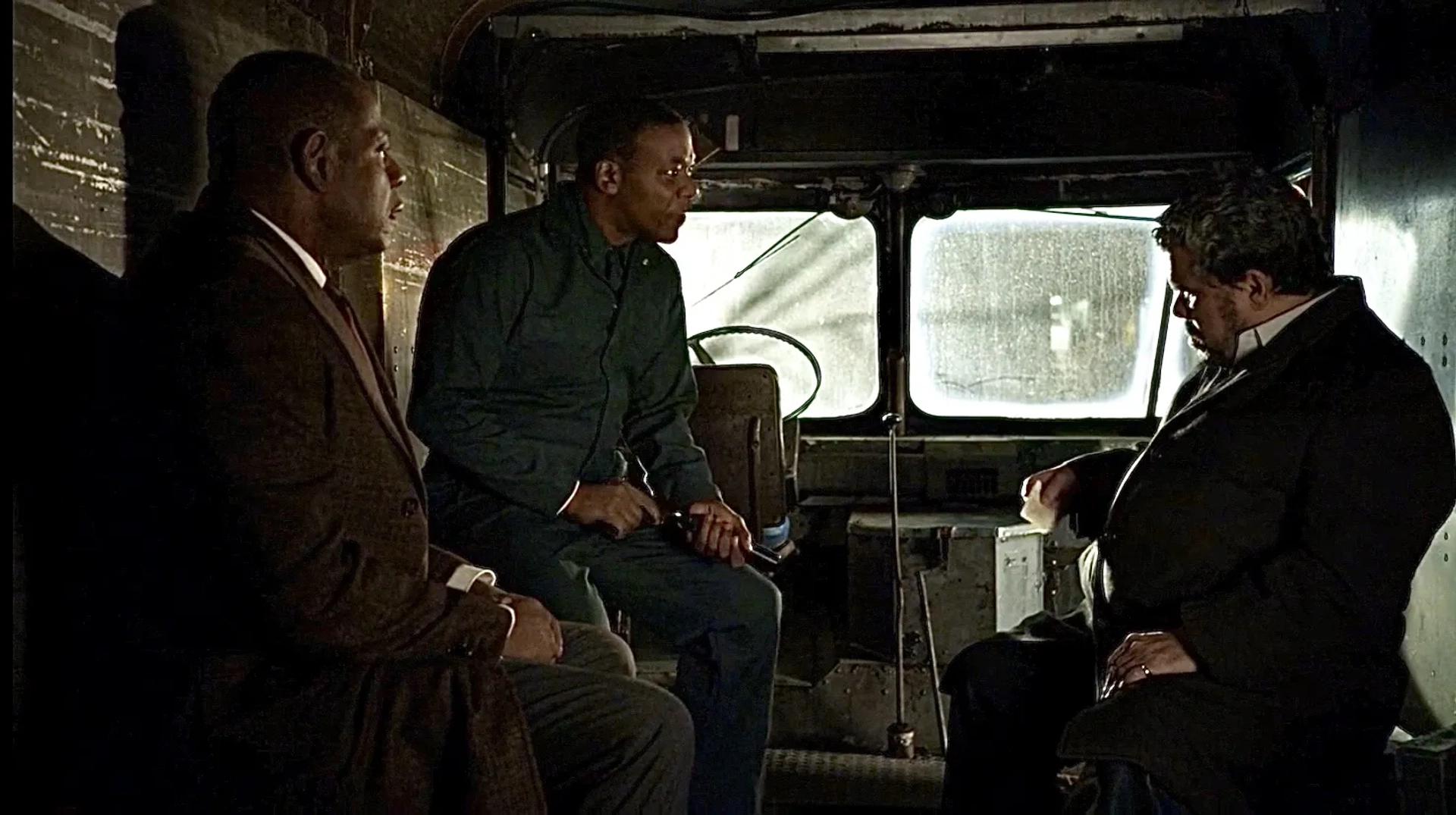 Forest Whitaker, Luis Guzmán, and Erik LaRay Harvey in Godfather of Harlem (2019)