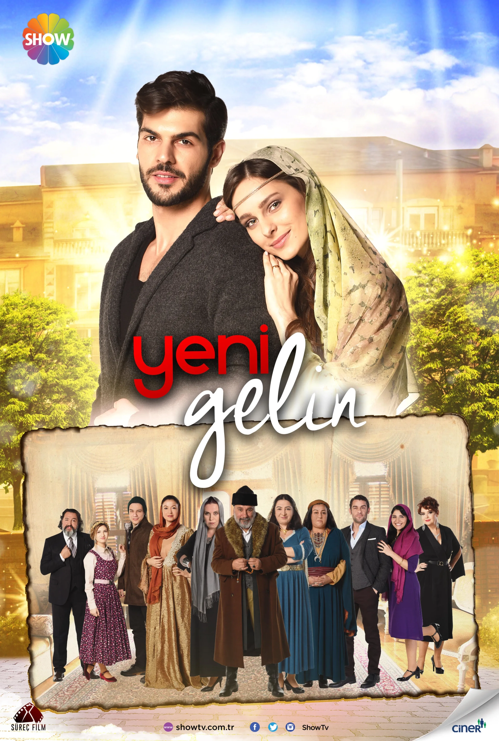 Mustafa Avkiran, Yonca Sahinbas, Lale Basar, Sema Kecik, Esin Gündogdu, Daghan Külegeç, Zeynep Kankonde, Tolga Mendi, Jessica May, Feride Hilal Akin, Onur Baytan, Silan Makal, Halil Ibrahim Kurum, and Ece Irtem in Yeni Gelin (2017)